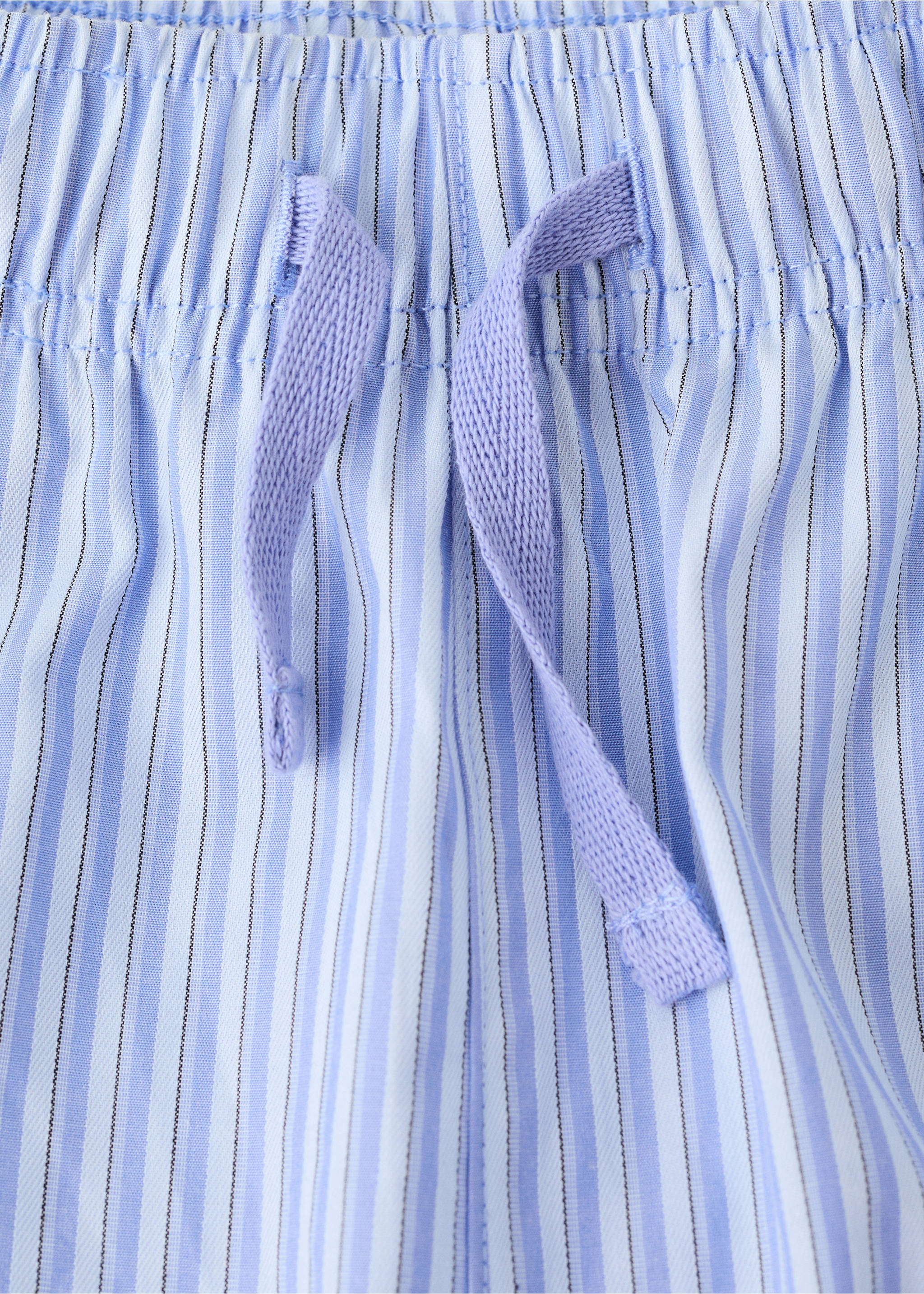 Pijama corto algodón rayas - Detalle del artículo 0, Azul. Ref: 27065932-00.