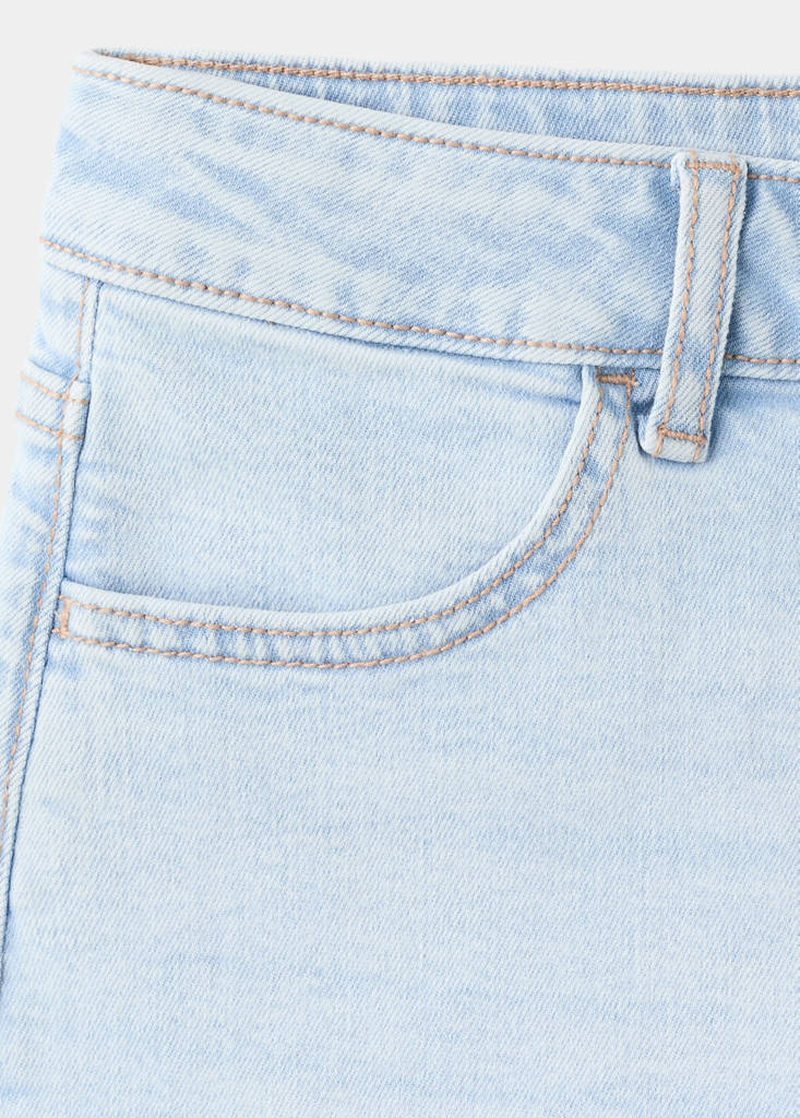 Micro fit low waist shorts — Light Blue
