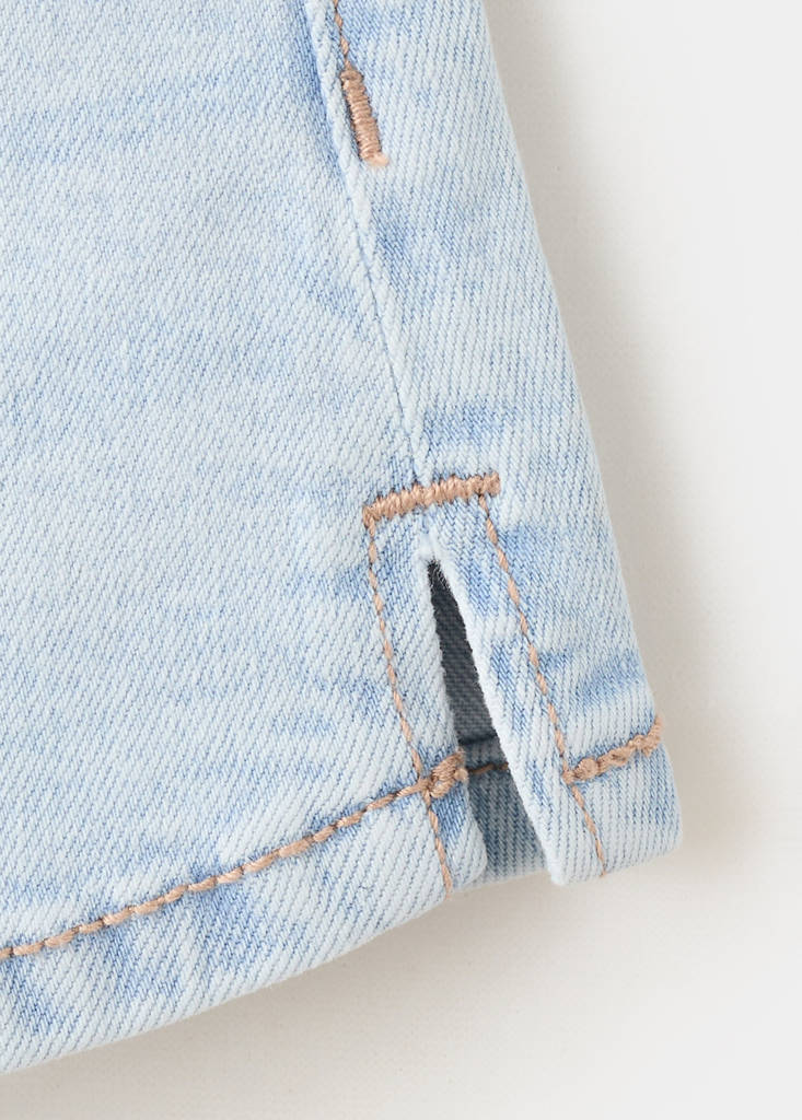 Micro fit low waist shorts — Light Blue