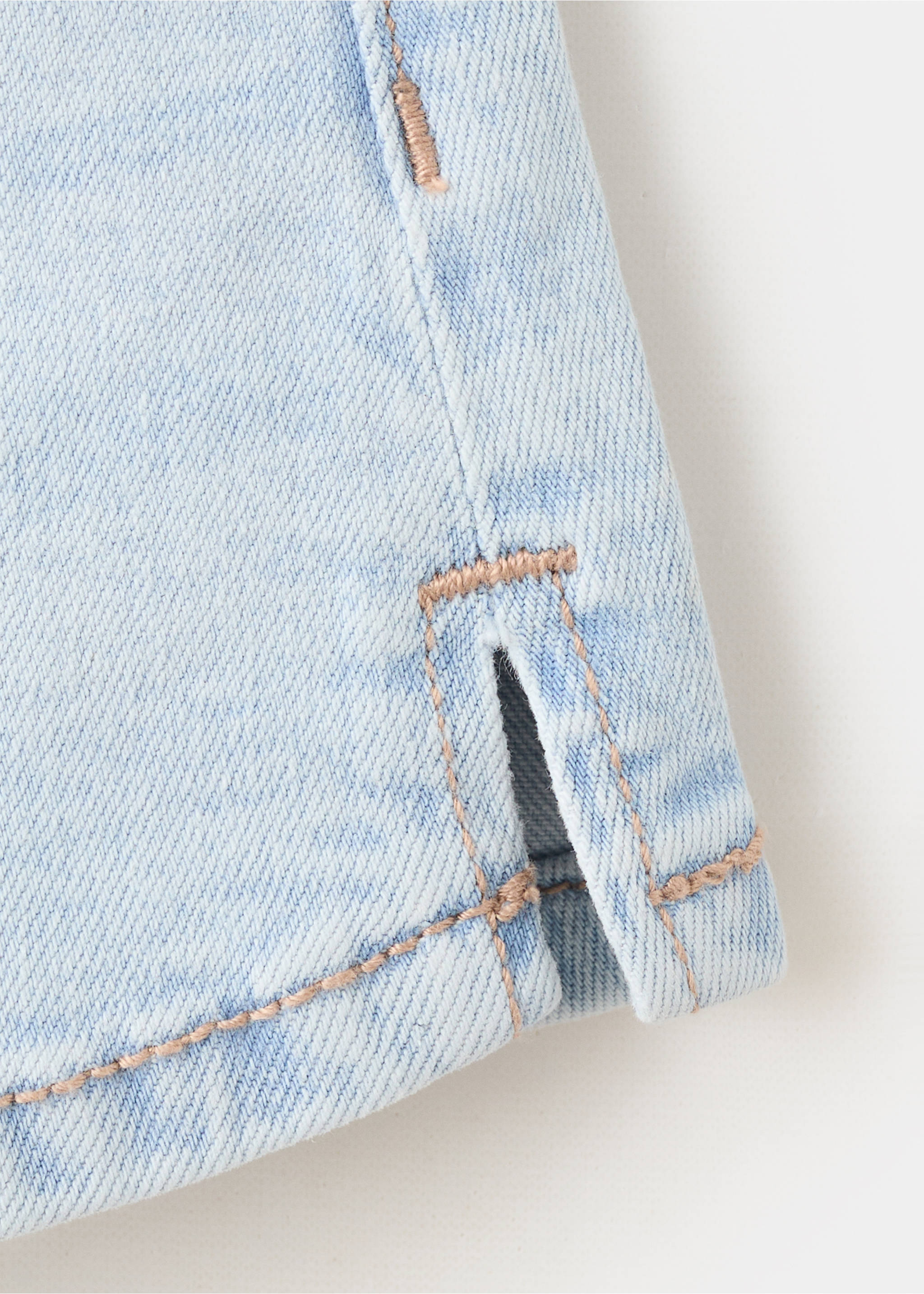 Micro fit low waist shorts - Details of the article 0, Light Blue. Ref: 27065935-00.