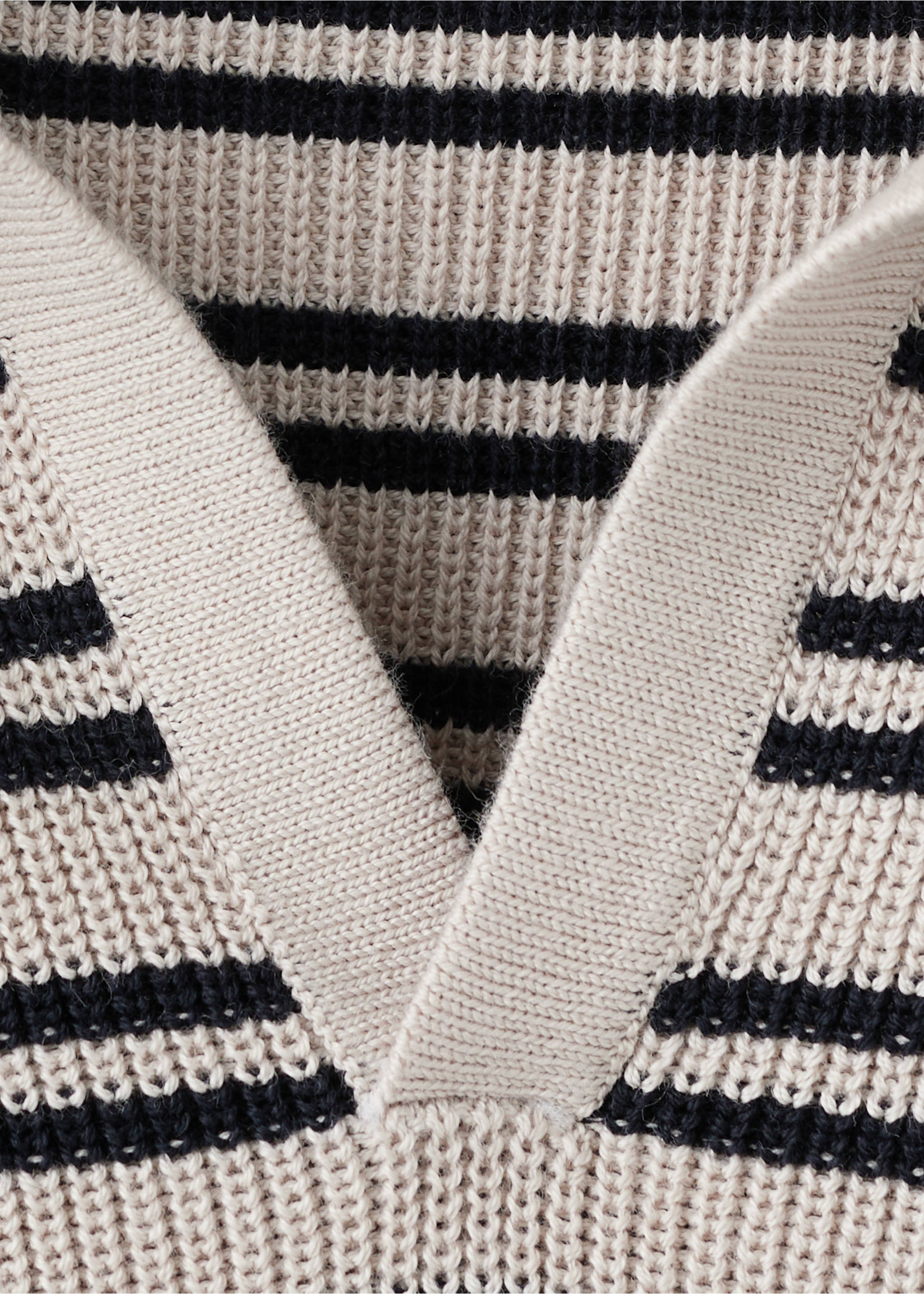 100% cotton striped jersey polo shirt - Details of the article 8, Beige. Ref: 27065938-00.