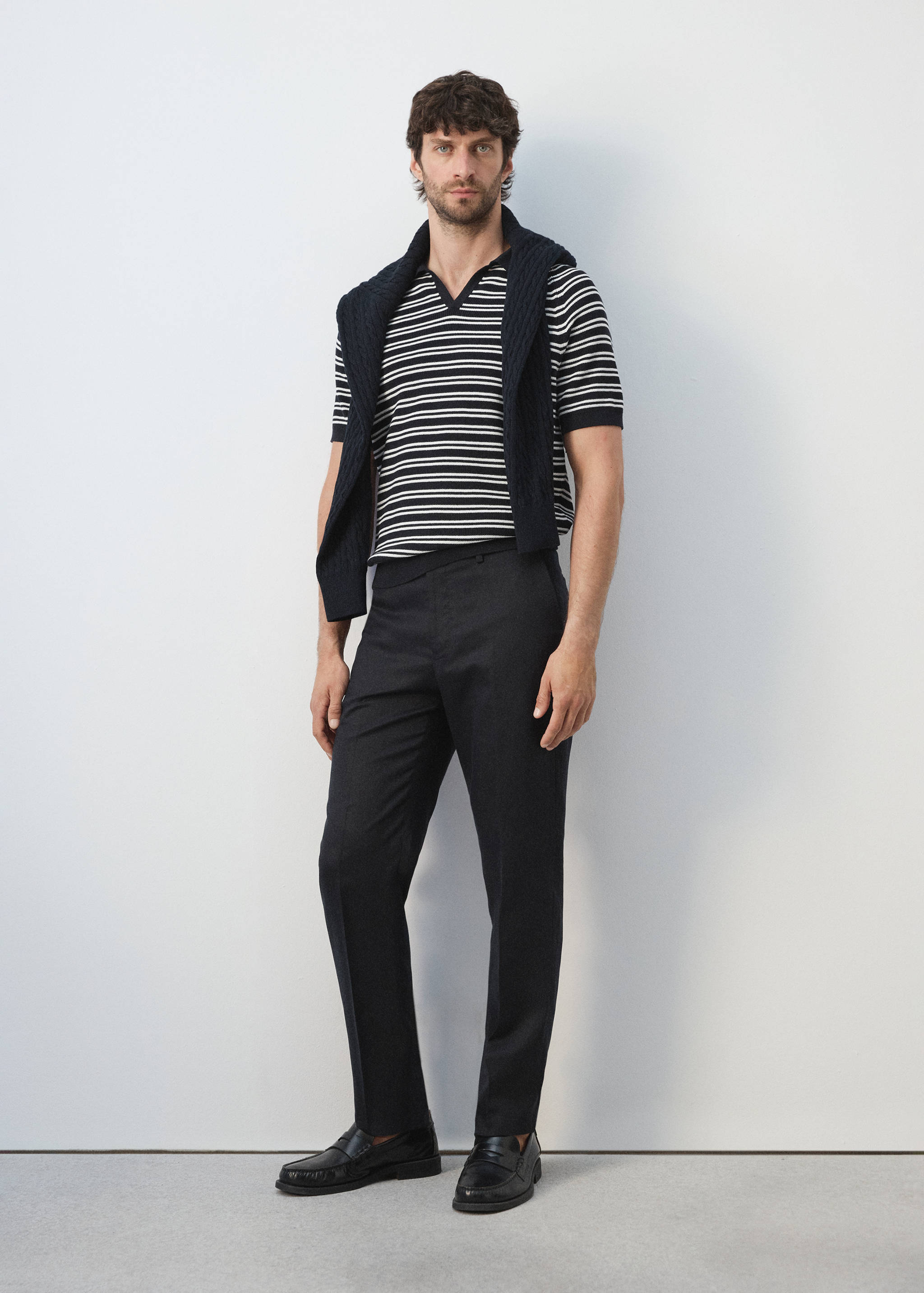 بولو 100% قطن بنمط مخطط - رؤية عامة