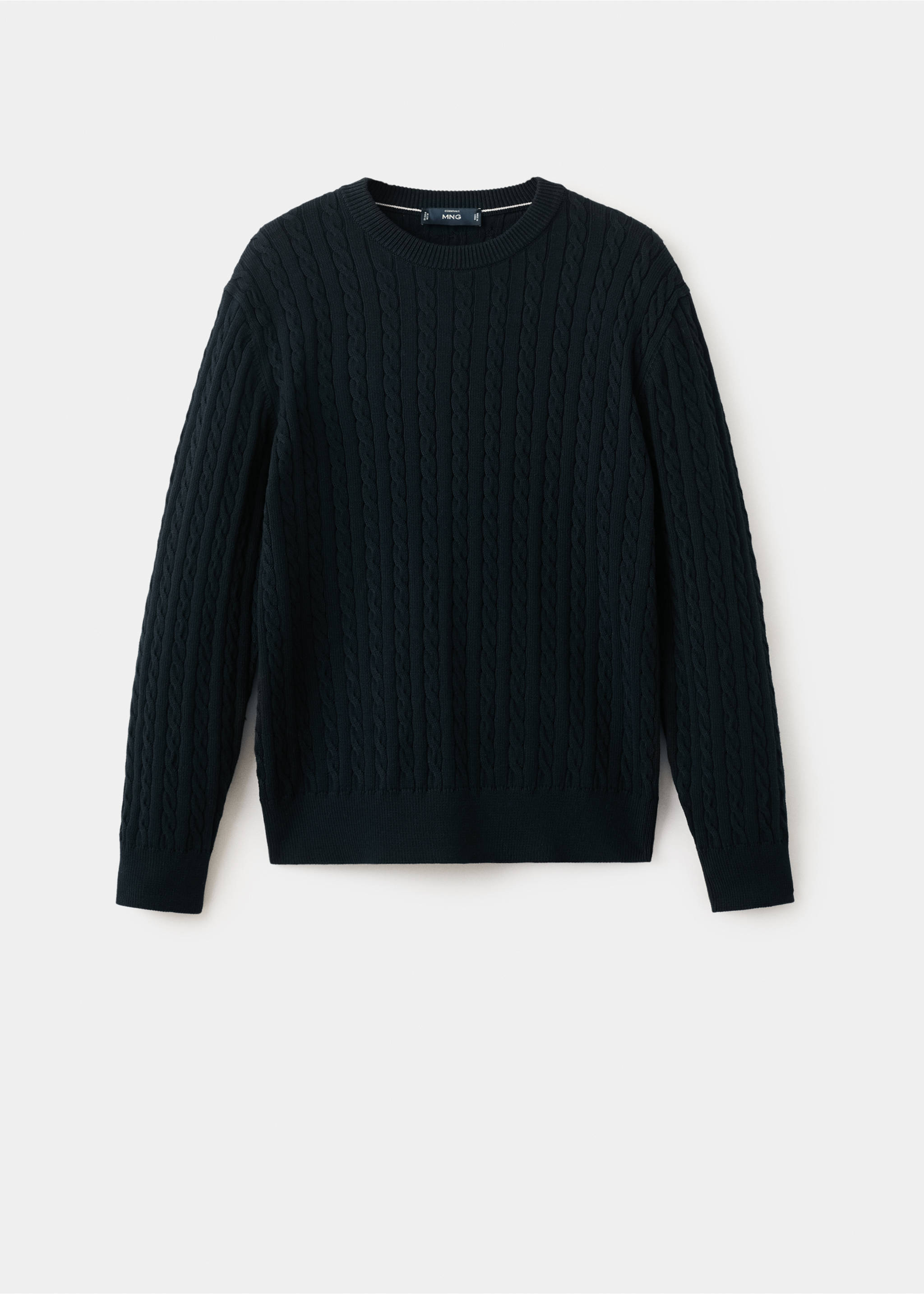 Pull 100 % coton maille torsadée - Article sans modèle, Bleu nuit. Ref: 27065939-00.