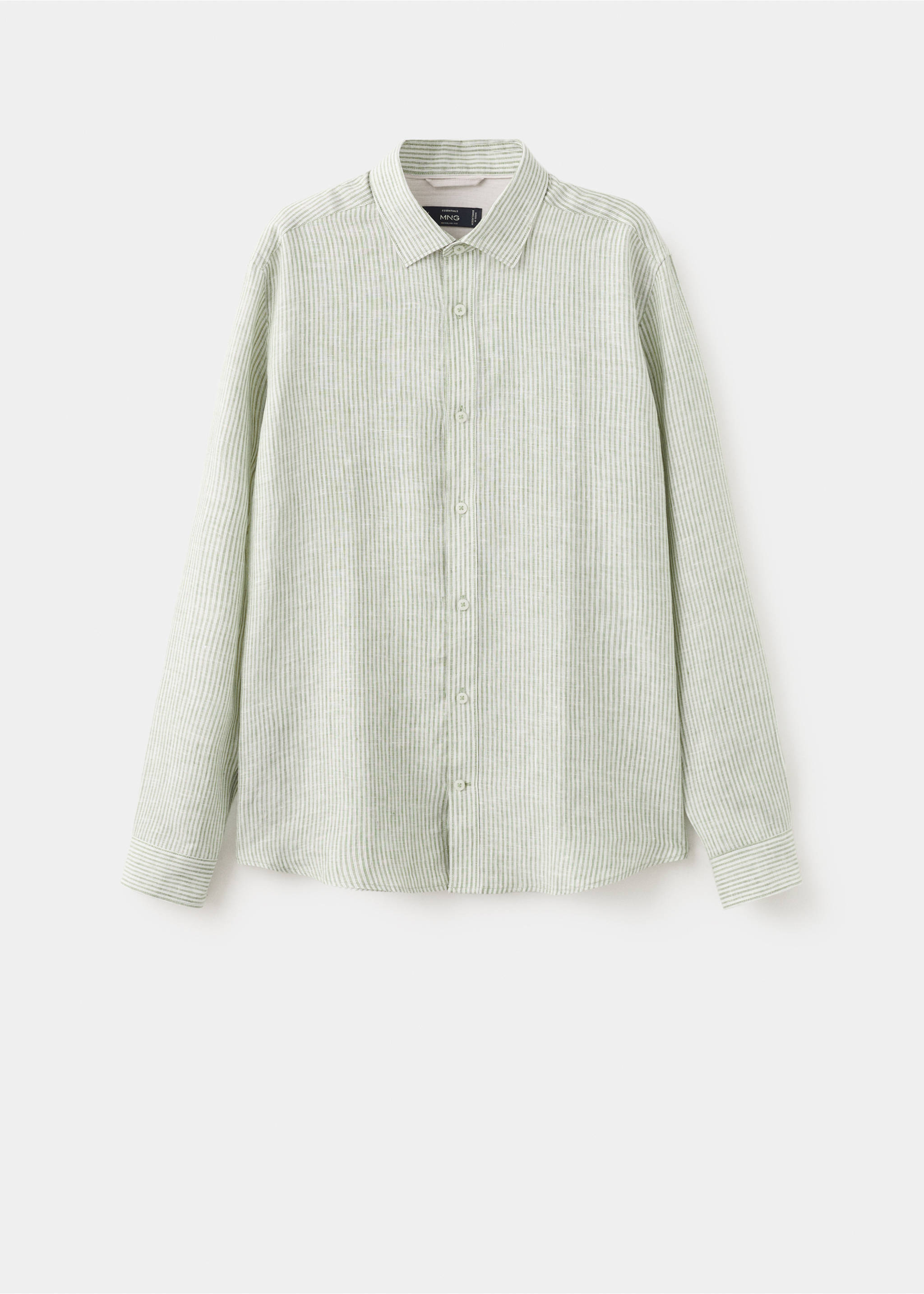 Рубашка regular fit 100% лен - Изделие без модели, Хаки. Ref: 27065940-00.