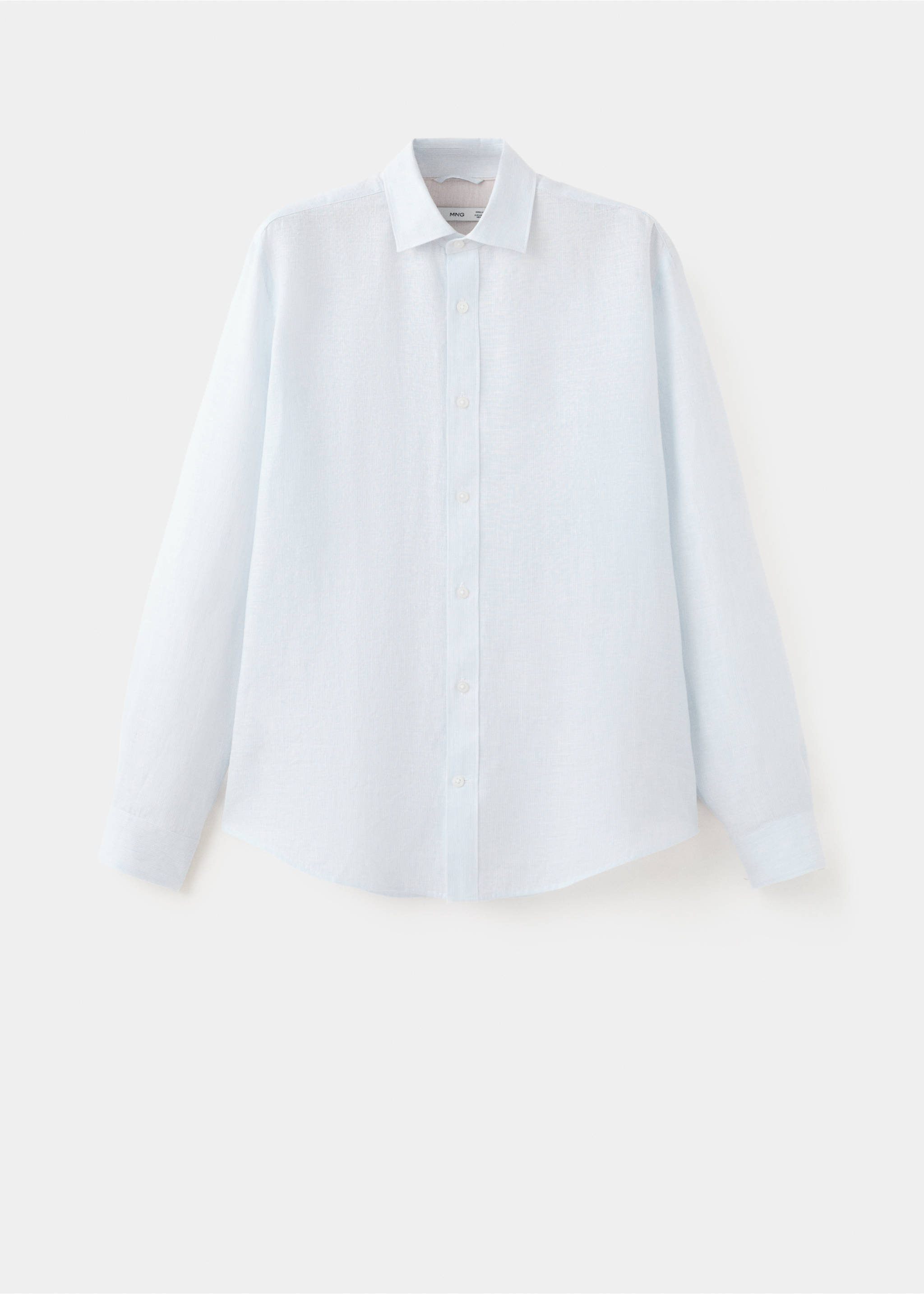 Cămașă regular fit din in 100 % cu dungi - Articol fără model, Albastru celest. Ref: 27065940-00.