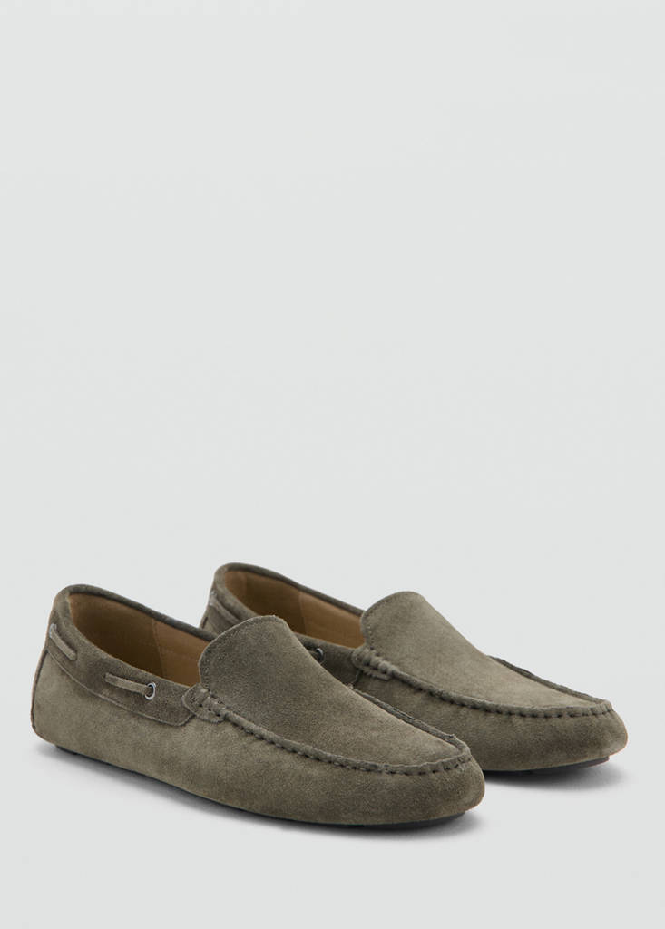 Suede driving shoes — Khaki