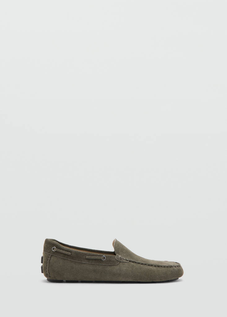 Suede driving shoes — Khaki