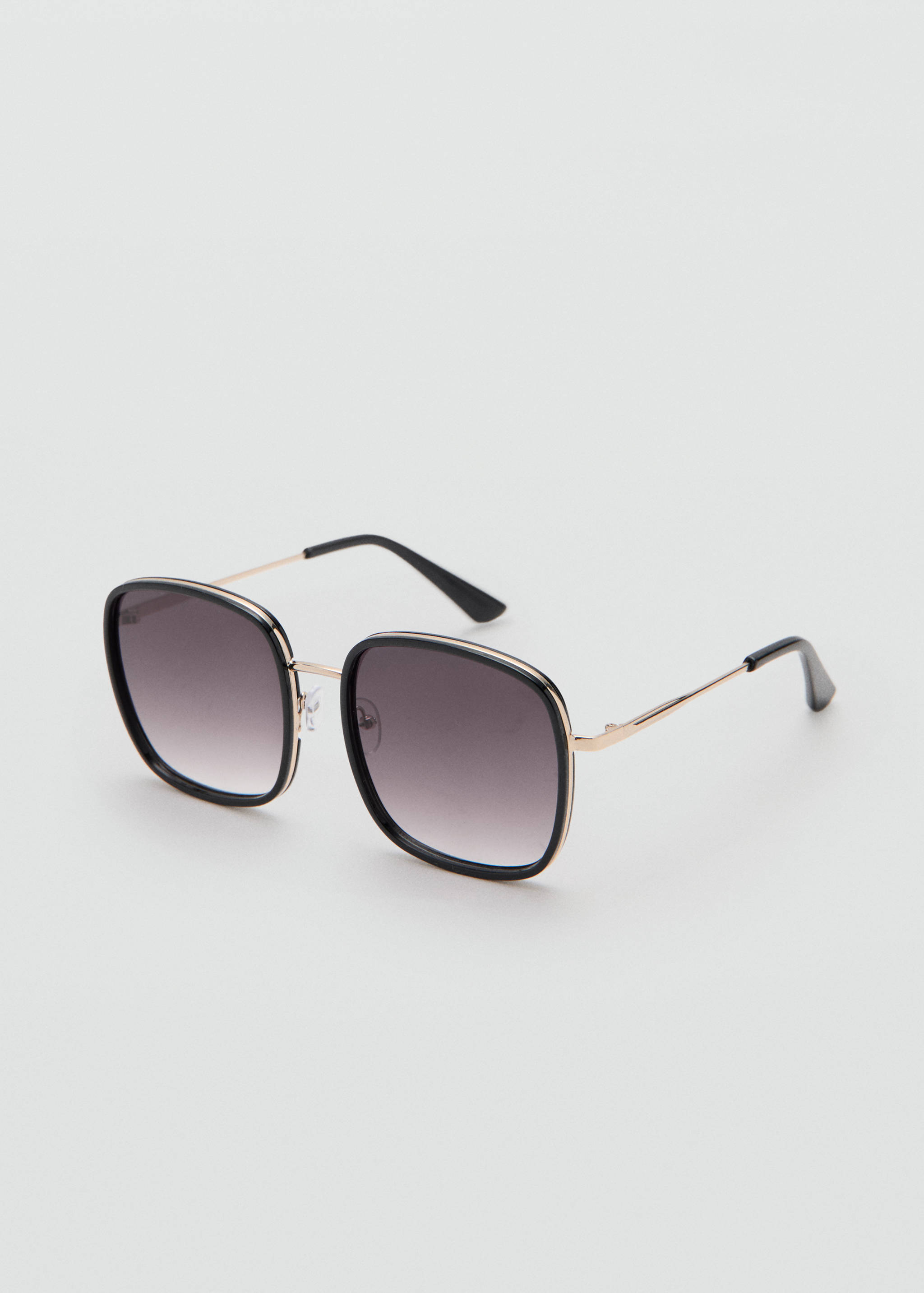 Square metallic frame sunglasses - Medium plane