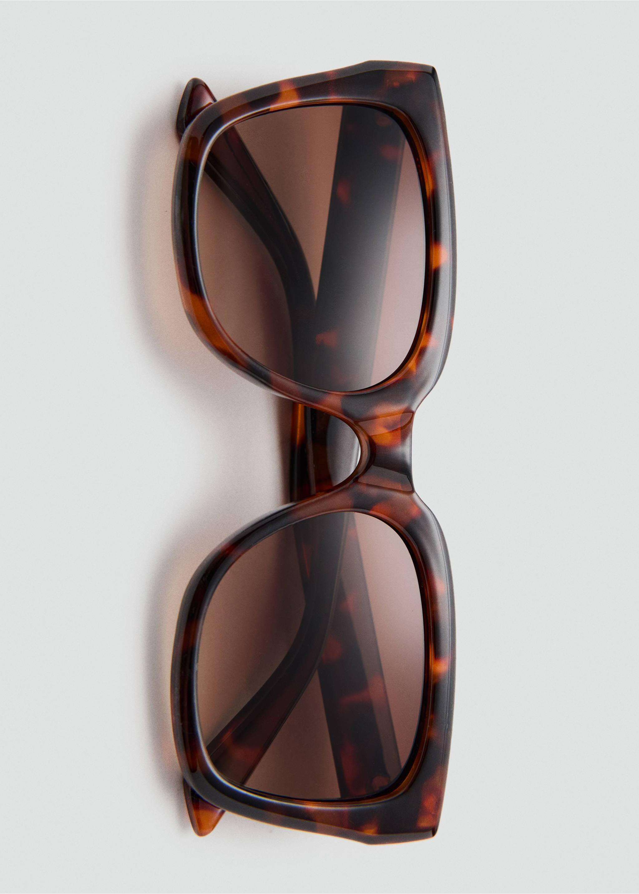 Squared frame sunglasses - Details of the article 2, Chocolate. Ref: 27065949-00.