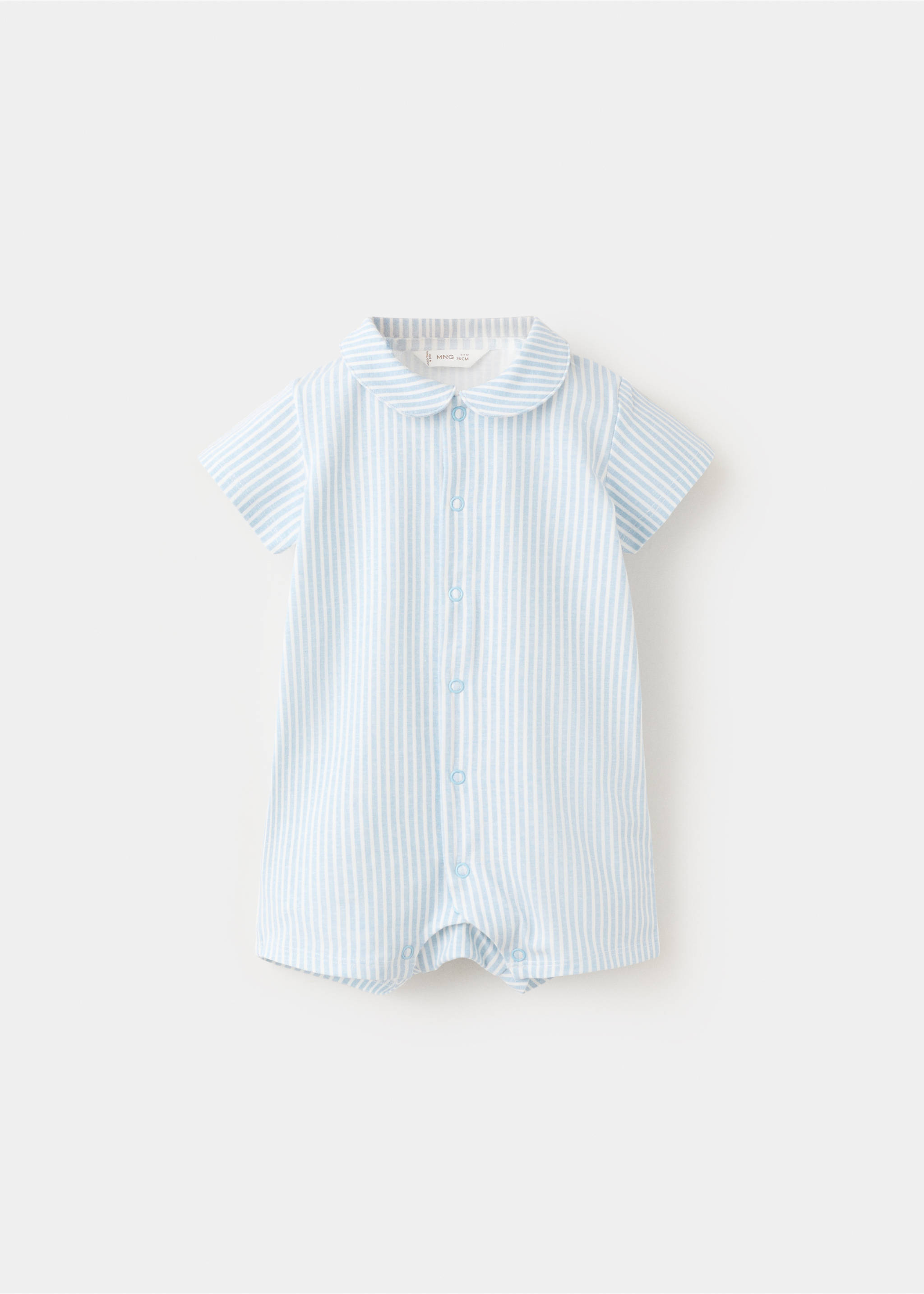 Striped bodysuit pyjamas - Article without model, Off White. Ref: 27065952-00.