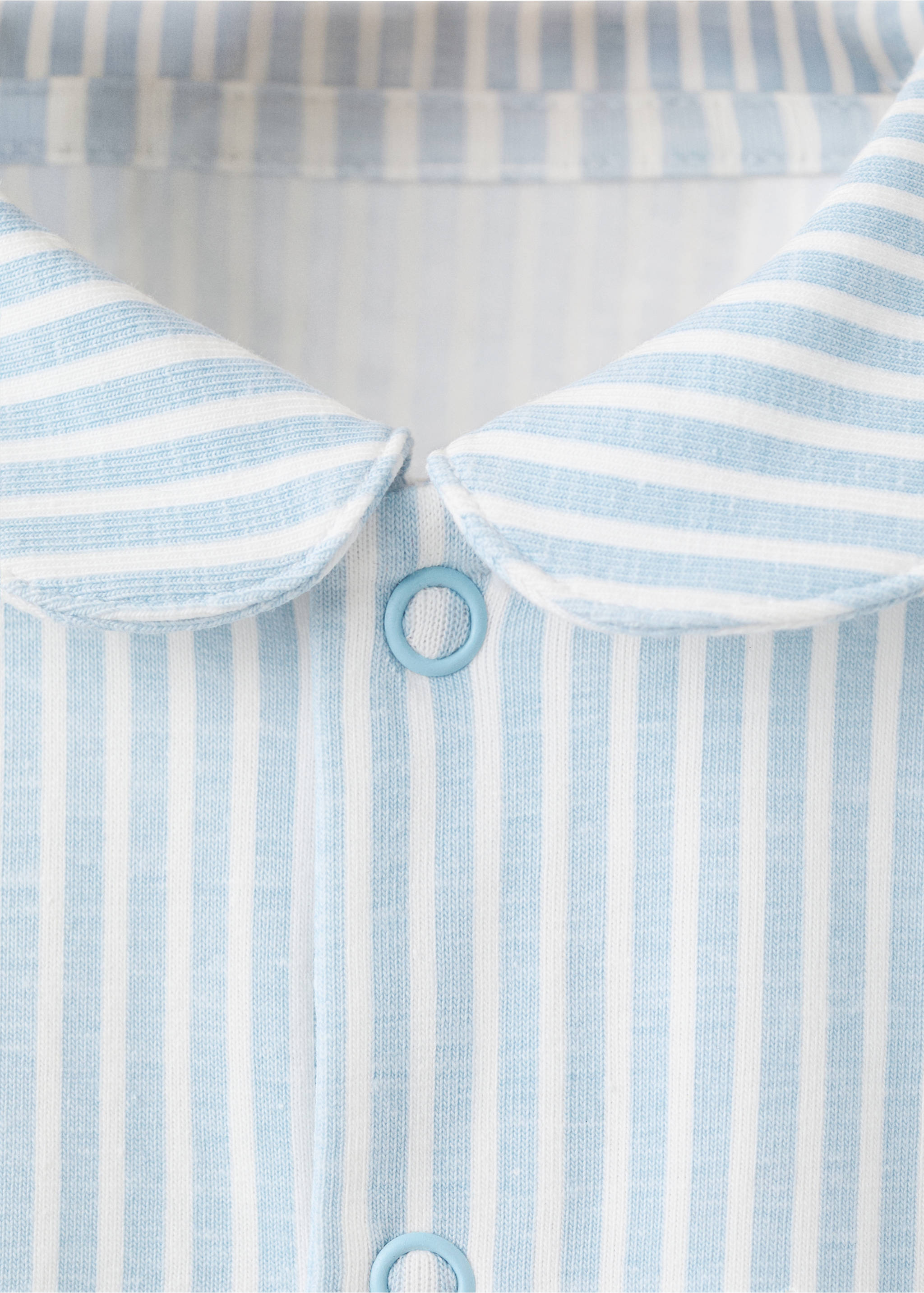 Striped bodysuit pyjamas - Details of the article 8, Off White. Ref: 27065952-00.