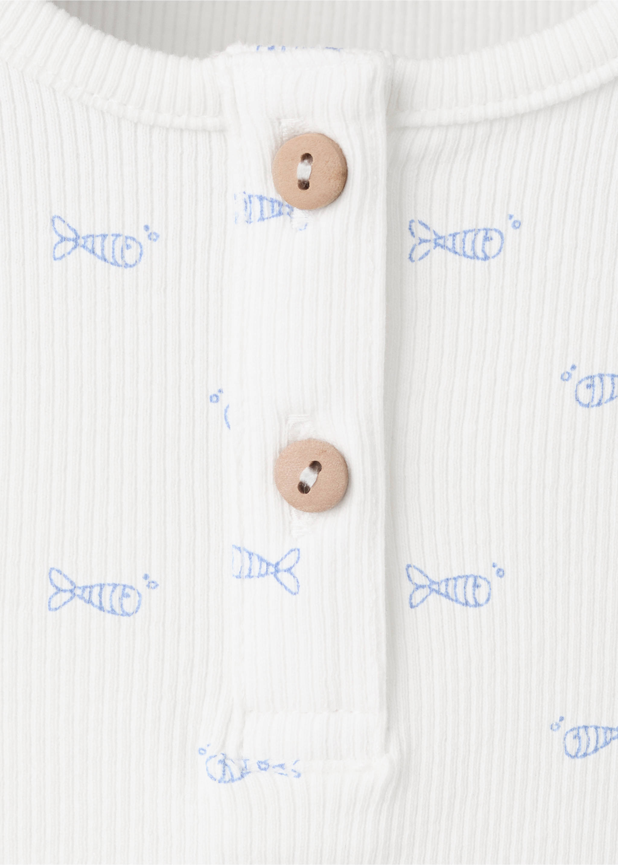 Bodi cotó estampat - Detall de l'article 8, Blanc trencat. Ref: 27065953-00.