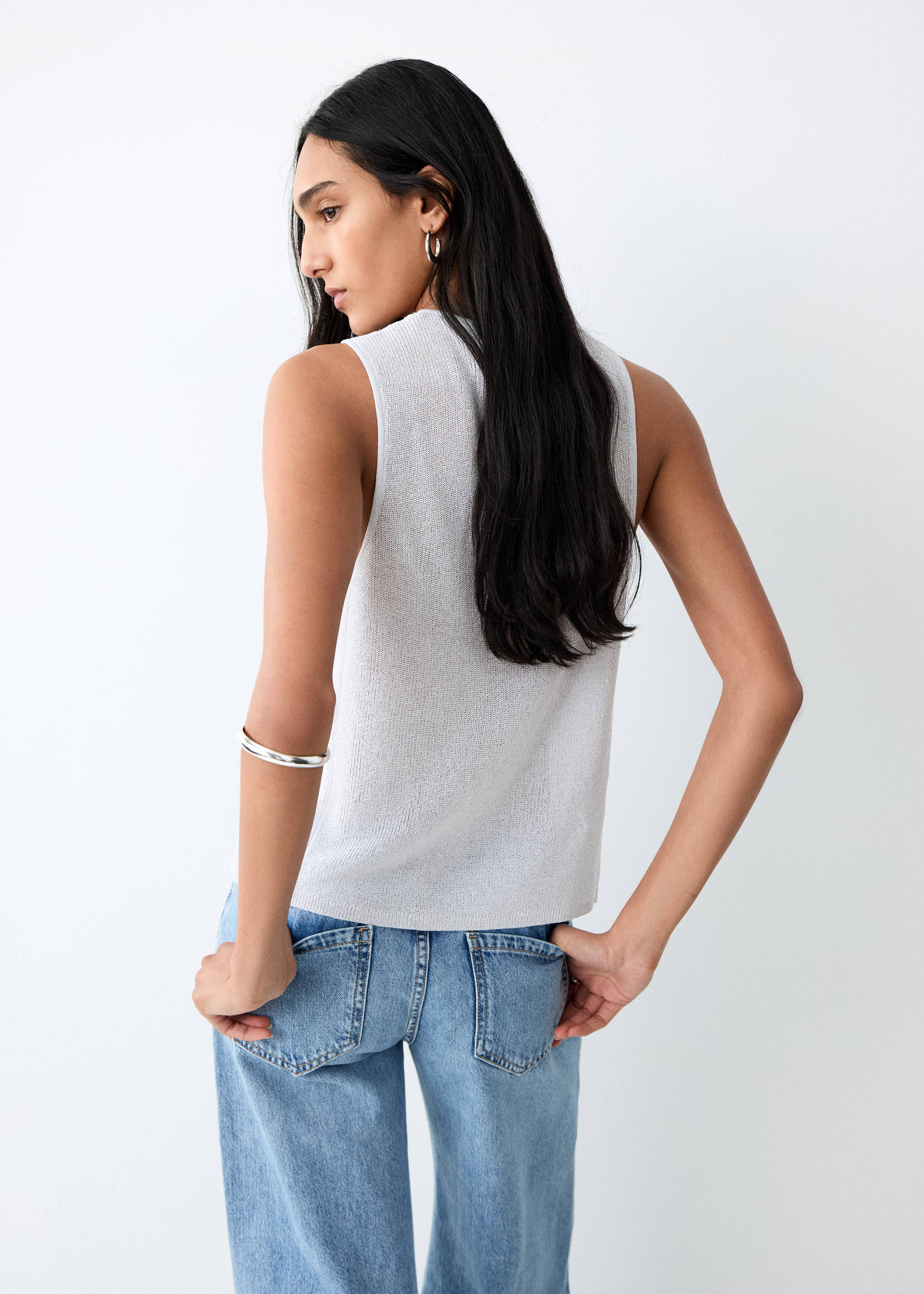 Kopertowy top z lureksu - Tylna strona artykułu