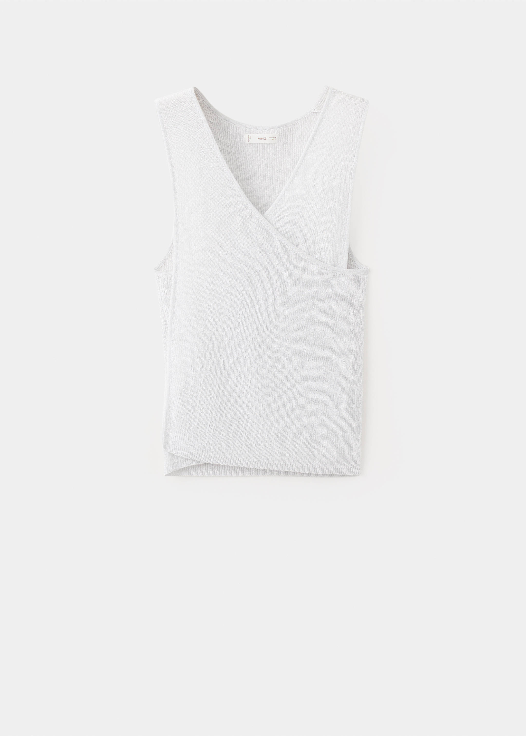 Lurexový zavinovací top - Zboží bez modelu, Stříbrná. Ref: 27065954-00.