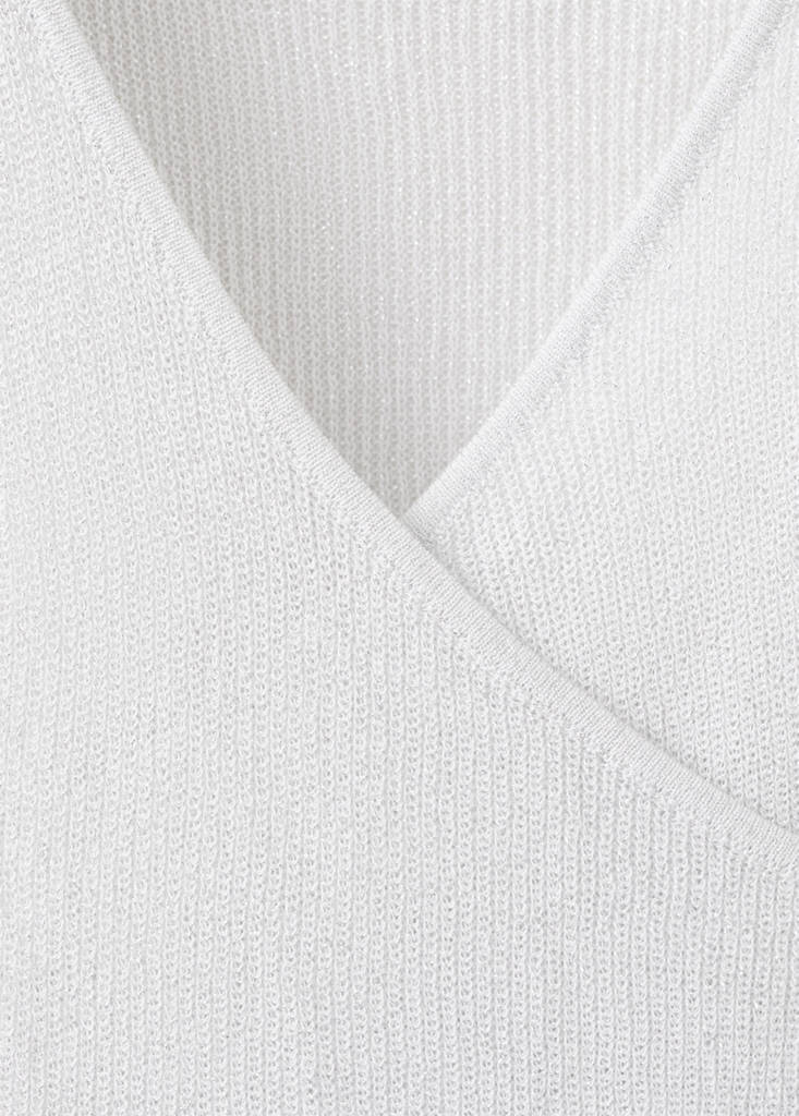 Gekreuztes Lurex-Top — Silber