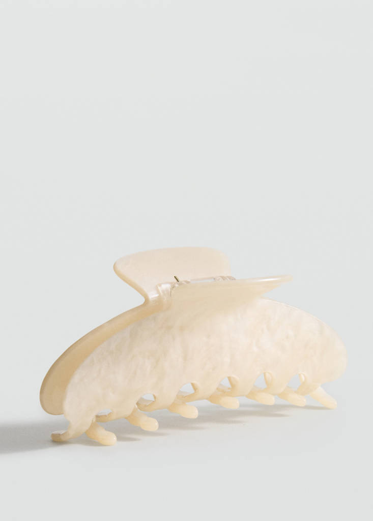 Pearl-effect hair clip — Ecru