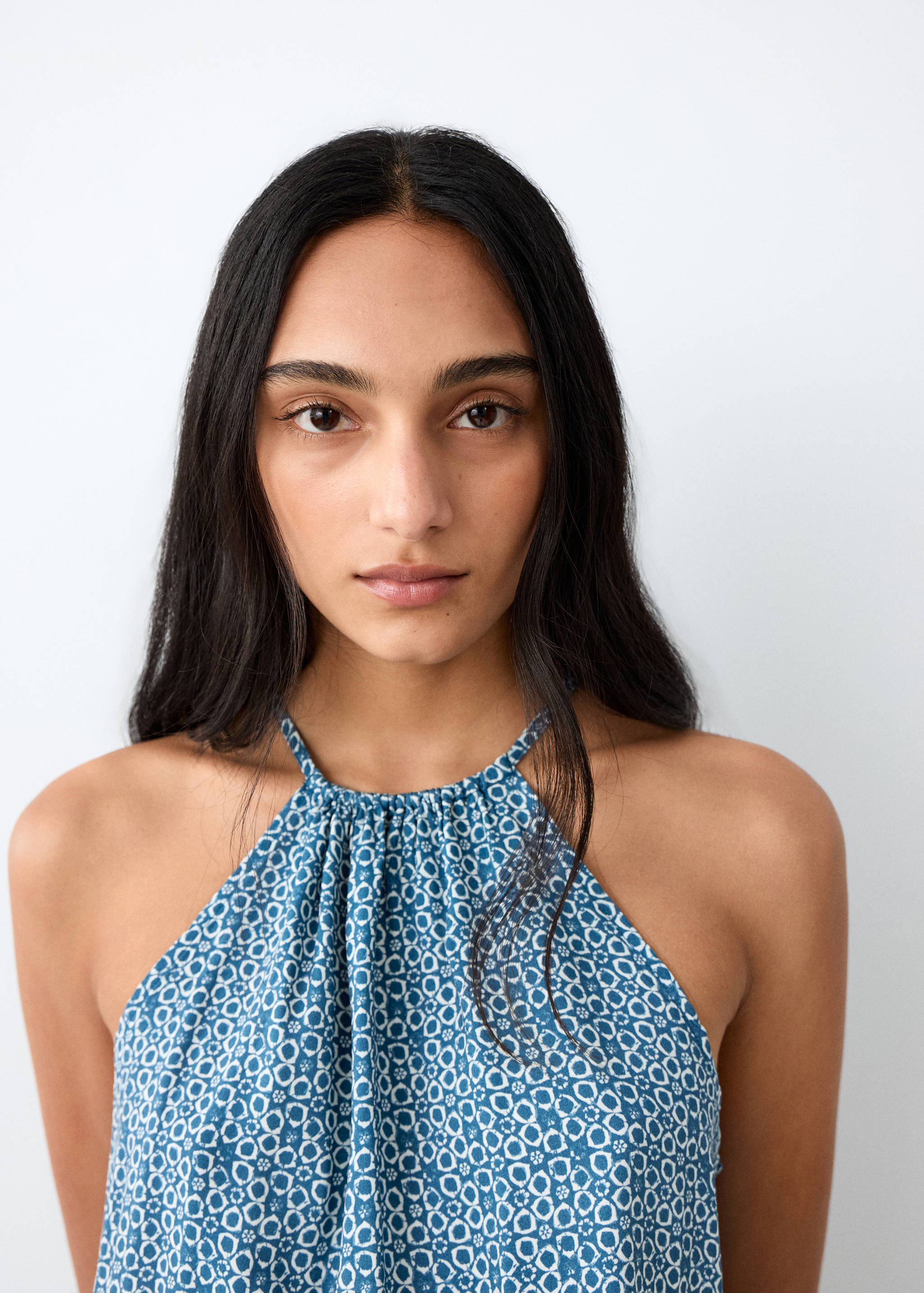 Printed ruched dress - Details of the article 1