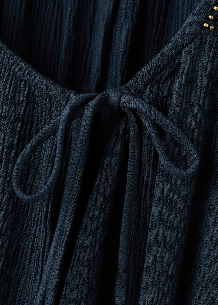 Short dress with bead detail — Blue