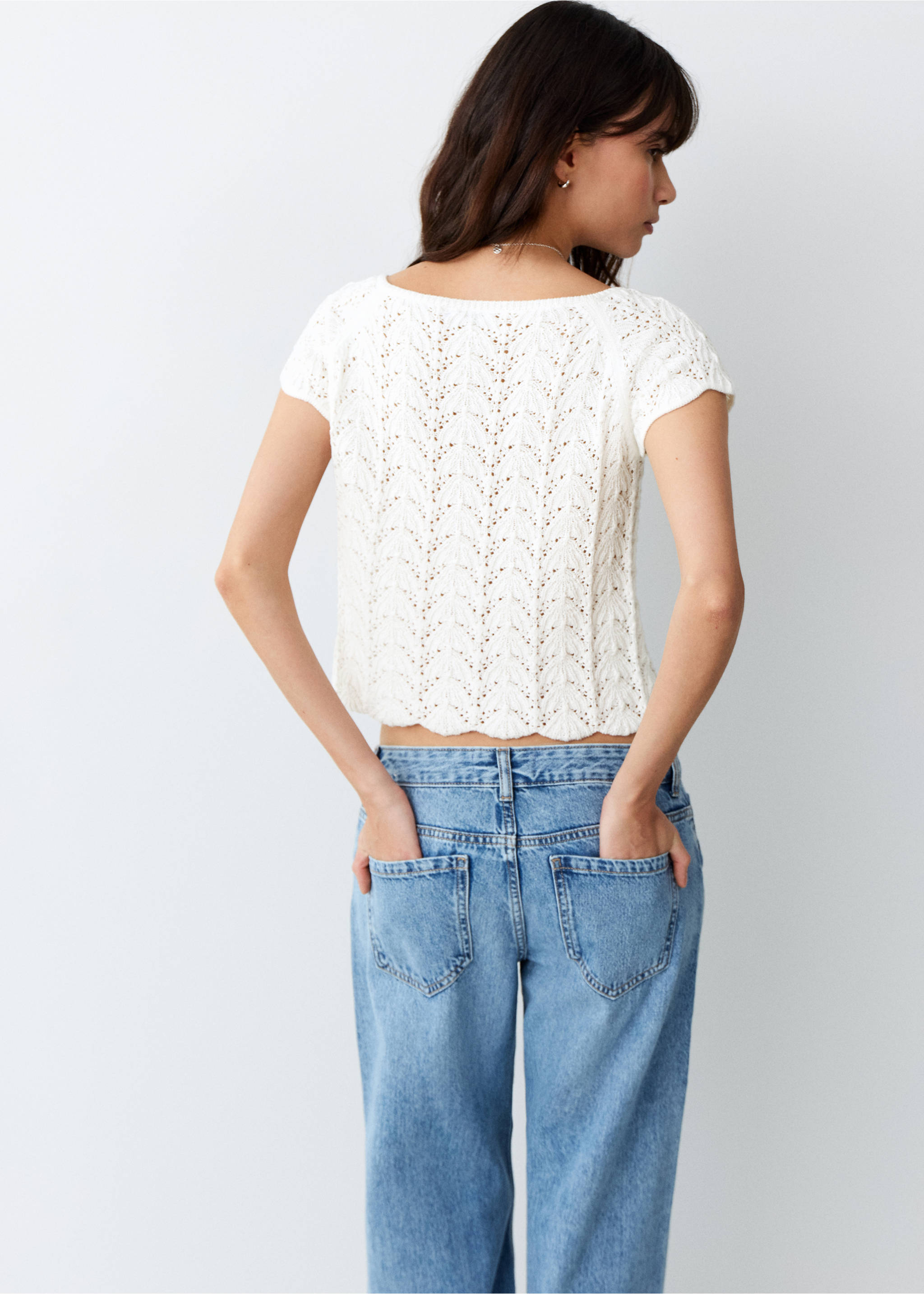 بادي بحياكة مخرمة - الجهة الخلفية للمنتج, سكري. Ref: 27065959-00.