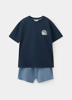 Short pyjama combo set — Navy 1