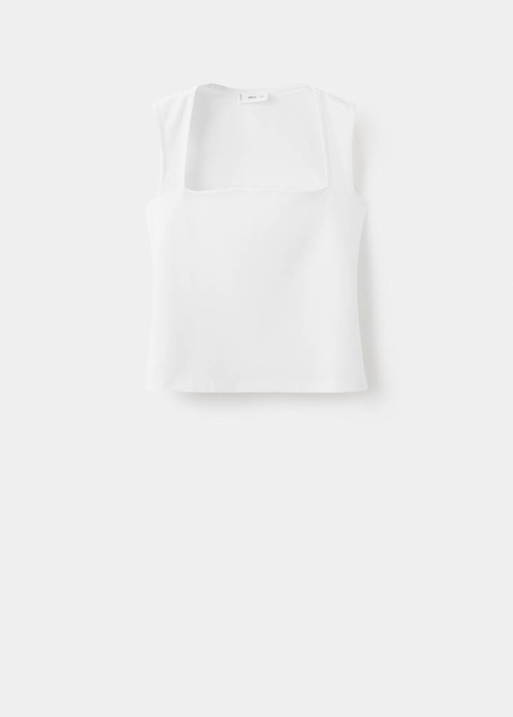 Fitted top with wide straps — Off White