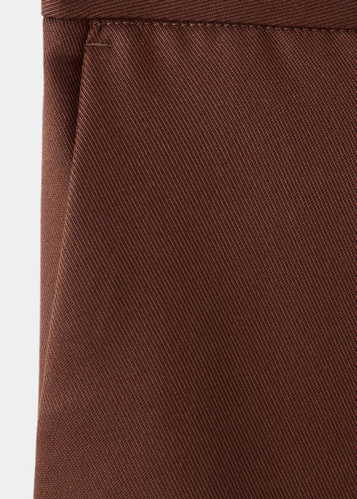High-waisted lyocell trousers — Burnt Orange