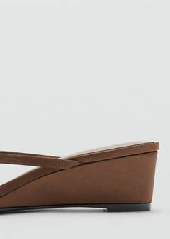 Wedge strips sandals — Chocolate 5
