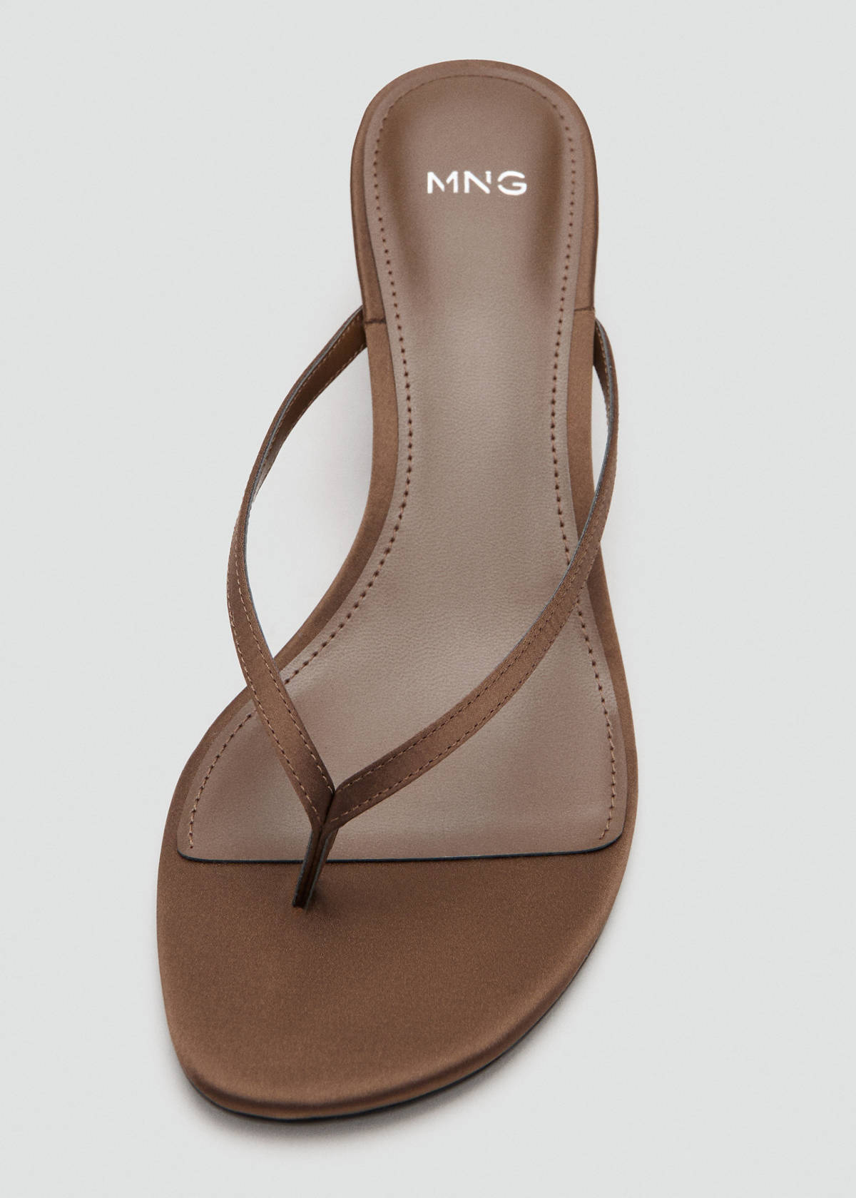 Wedge strips sandals — Chocolate