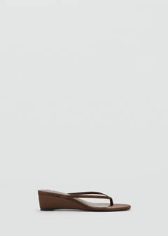 Wedge strips sandals — Chocolate 3