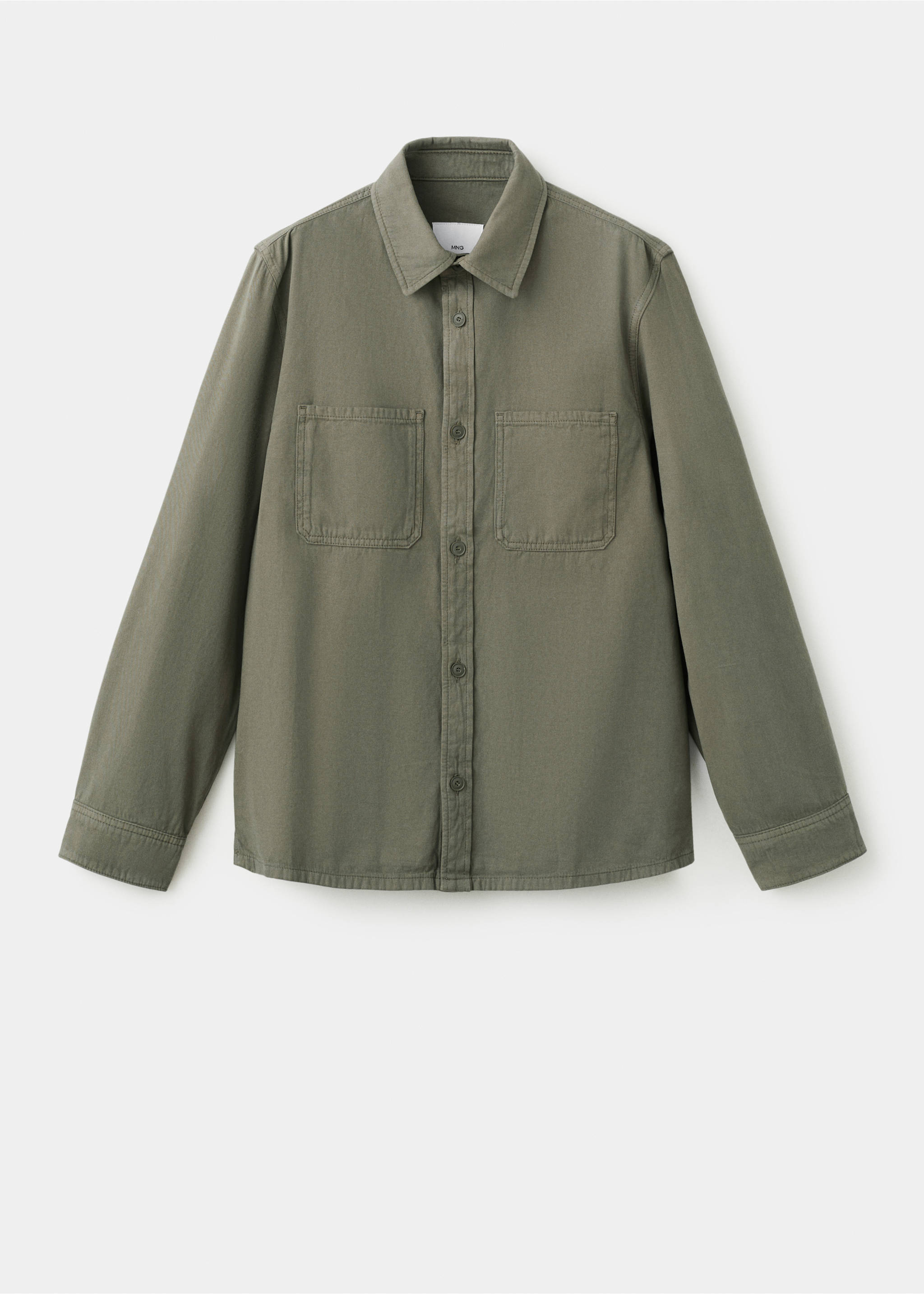 Sobrecamisa 100% algodón bolsillos - Artículo sin modelo, Khaki. Ref: 27065968-00.