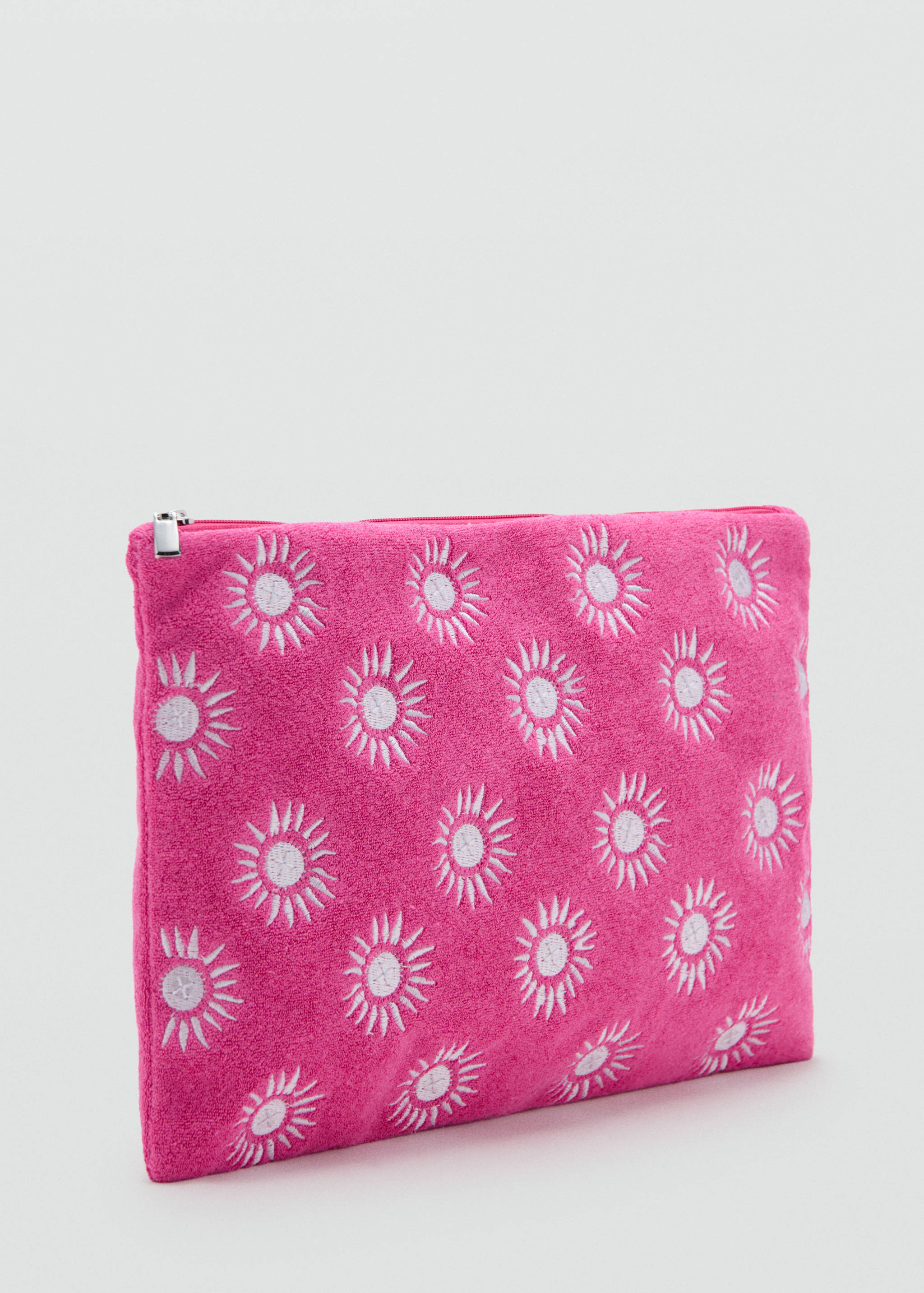 Embroidered cosmetic bag - Medium plane