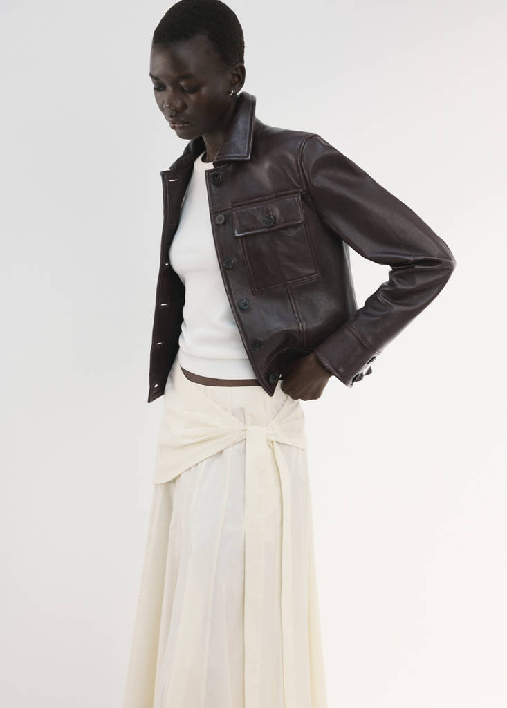 A-line skirt with handkerchief detail thumbnail 4