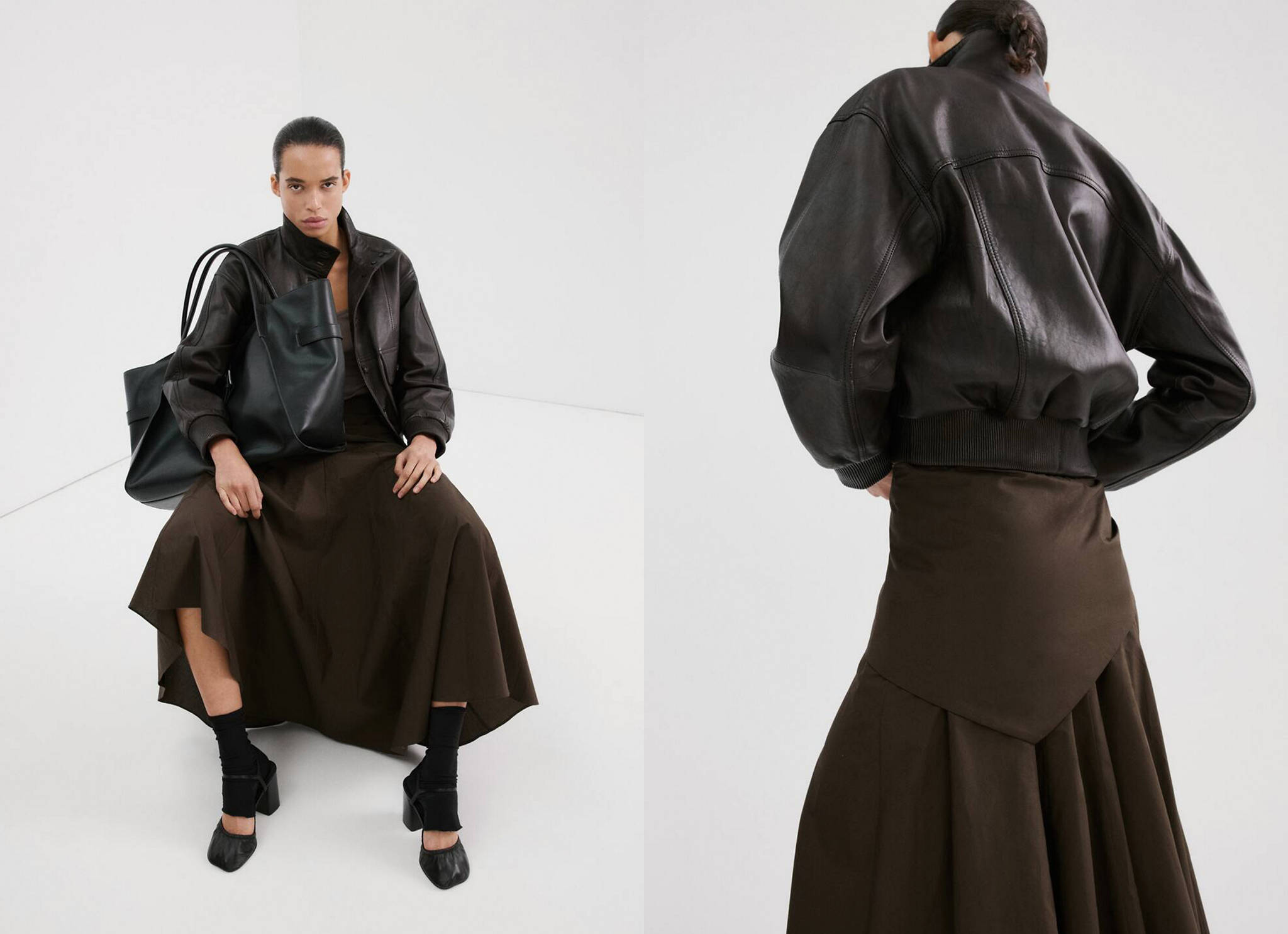 A-line skirt with handkerchief detail - Panoramic plane