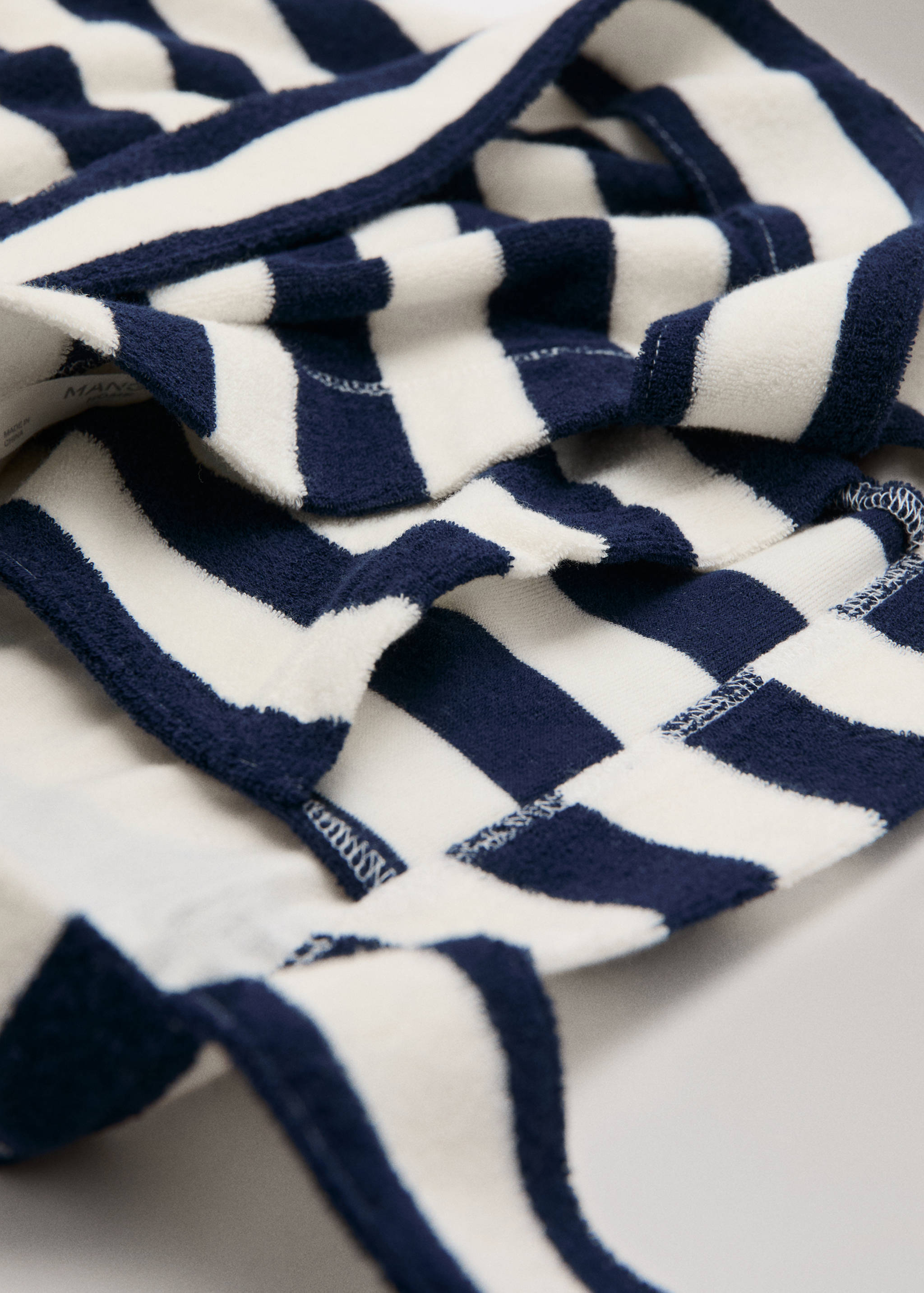Striped terry cotton tote bag - Details of the article 1