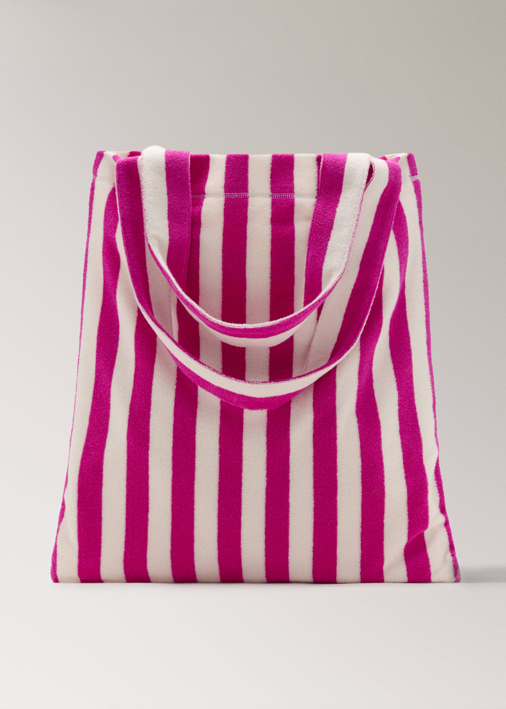 Striped terry cloth shoulder bag - Article without model