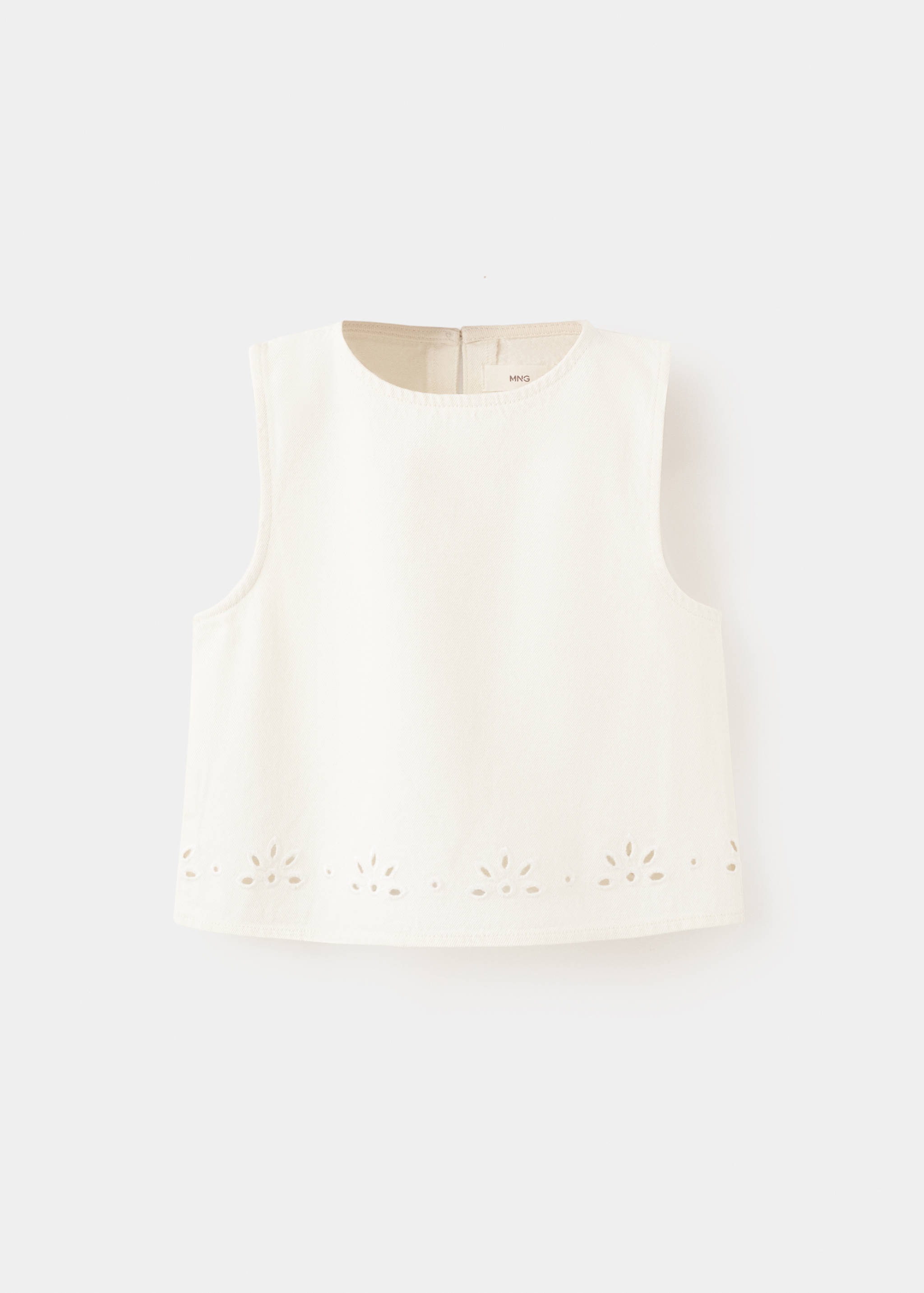 Embroidered denim top - Article without model