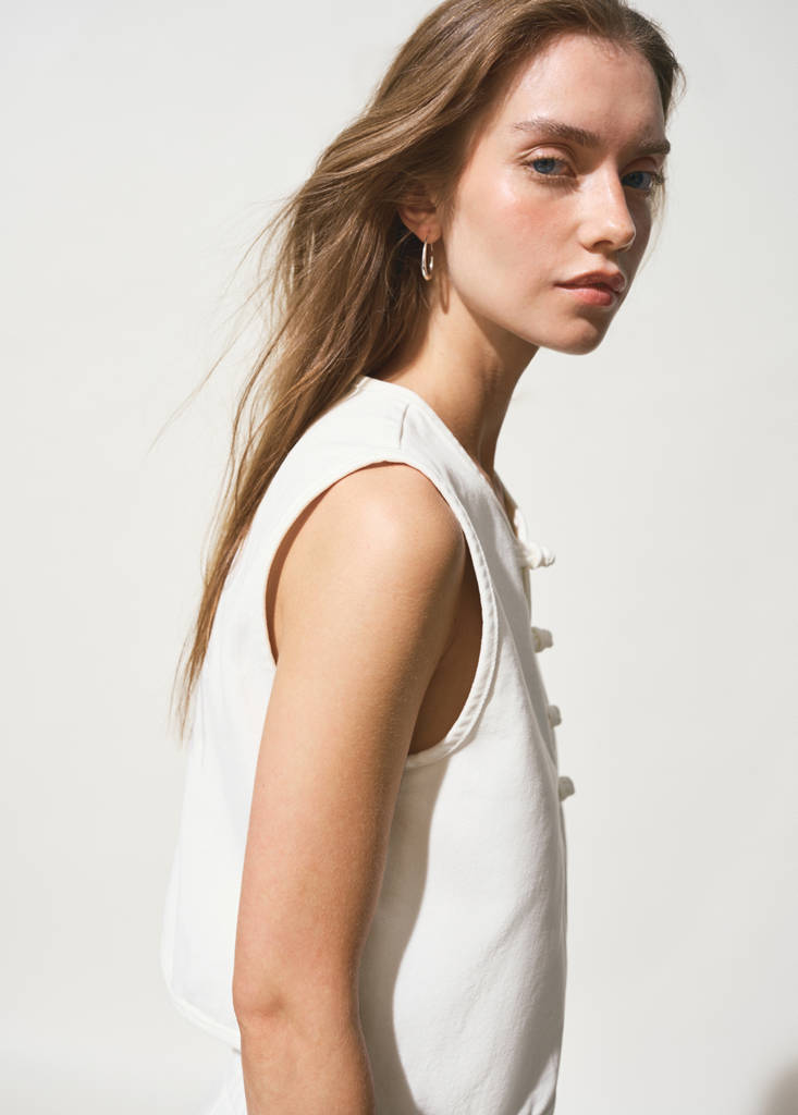 Top chaleco denim