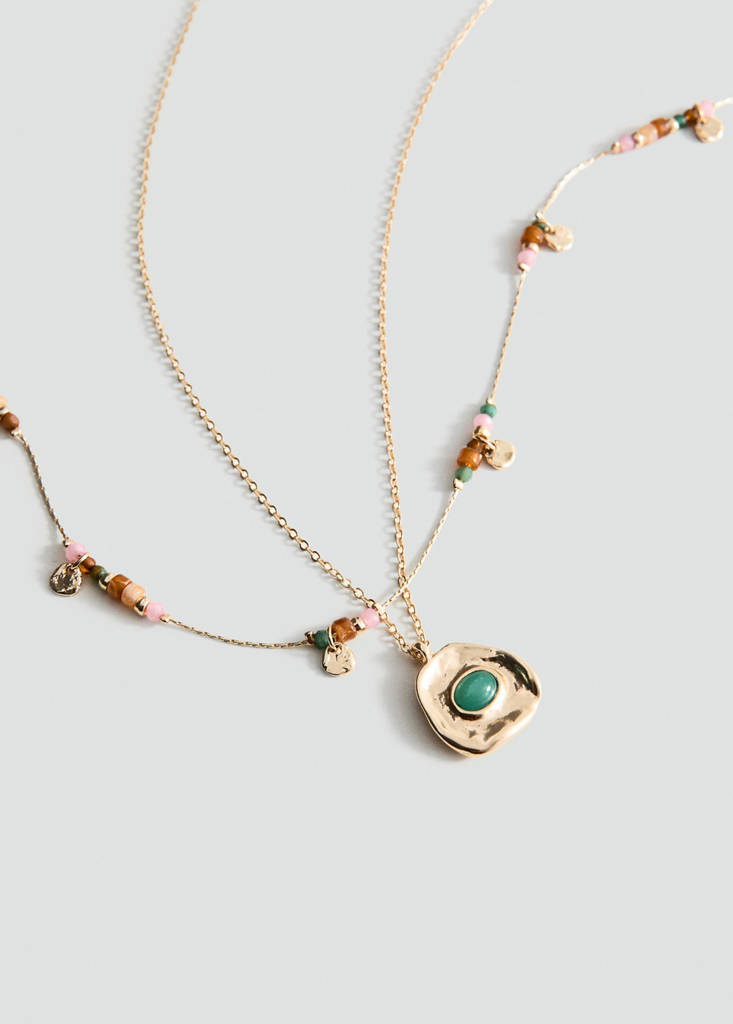 Mixed double necklace — Gold