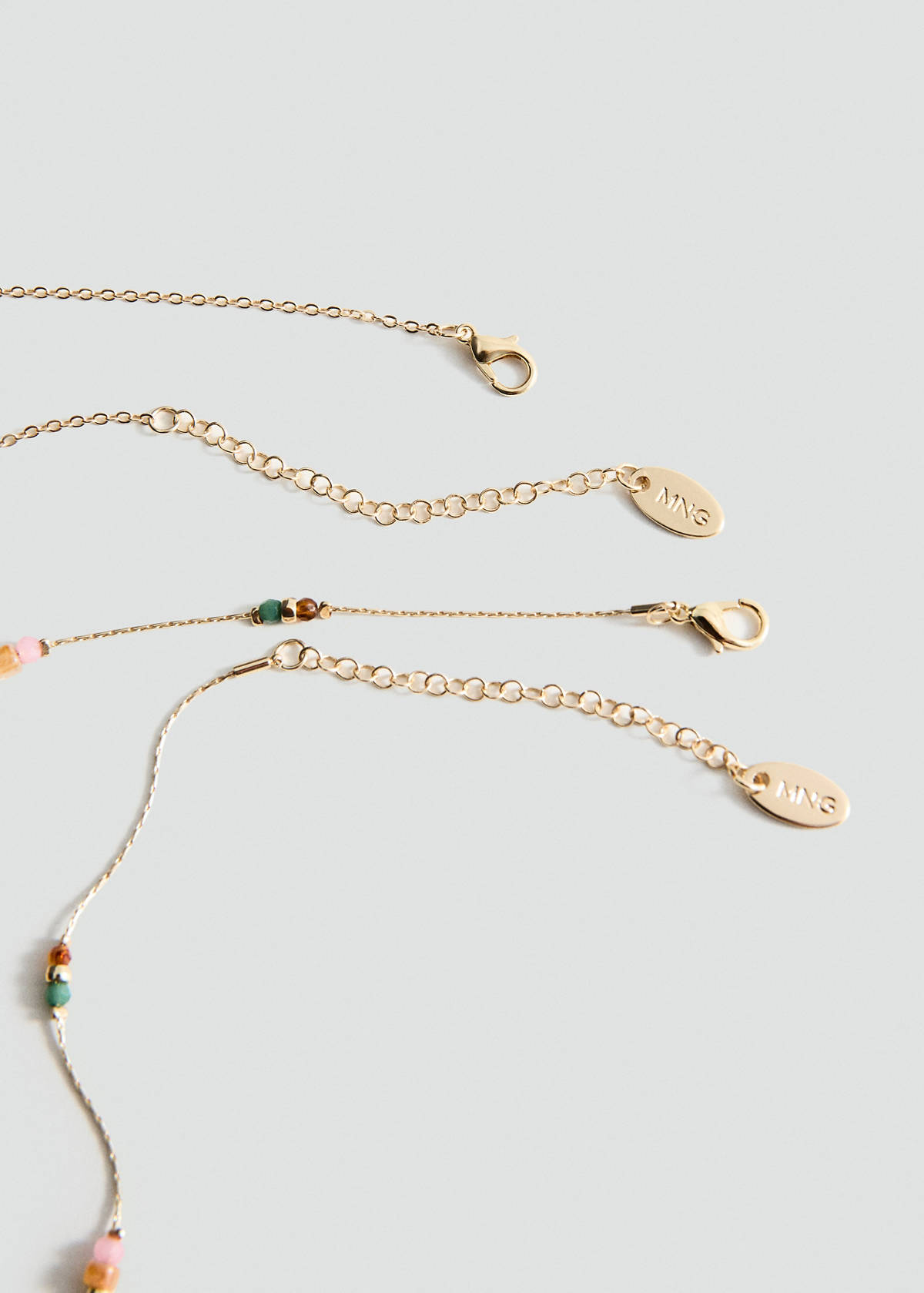 Mixed double necklace — Gold