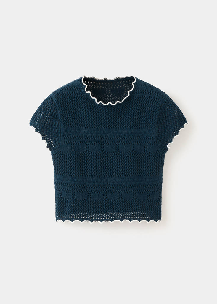 Knitted top — Navy