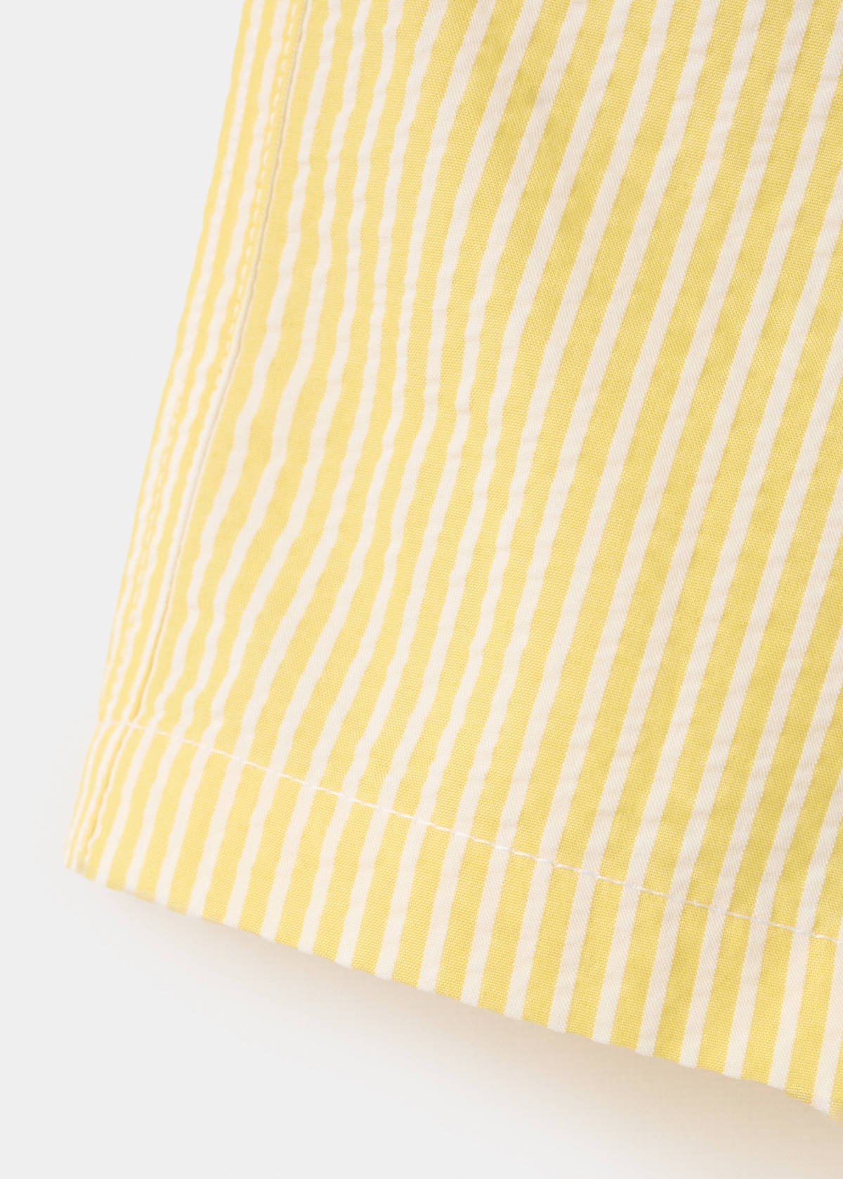Striped drawstring swimsuit — Yellow