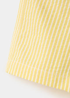 Striped drawstring swimsuit — Yellow 4