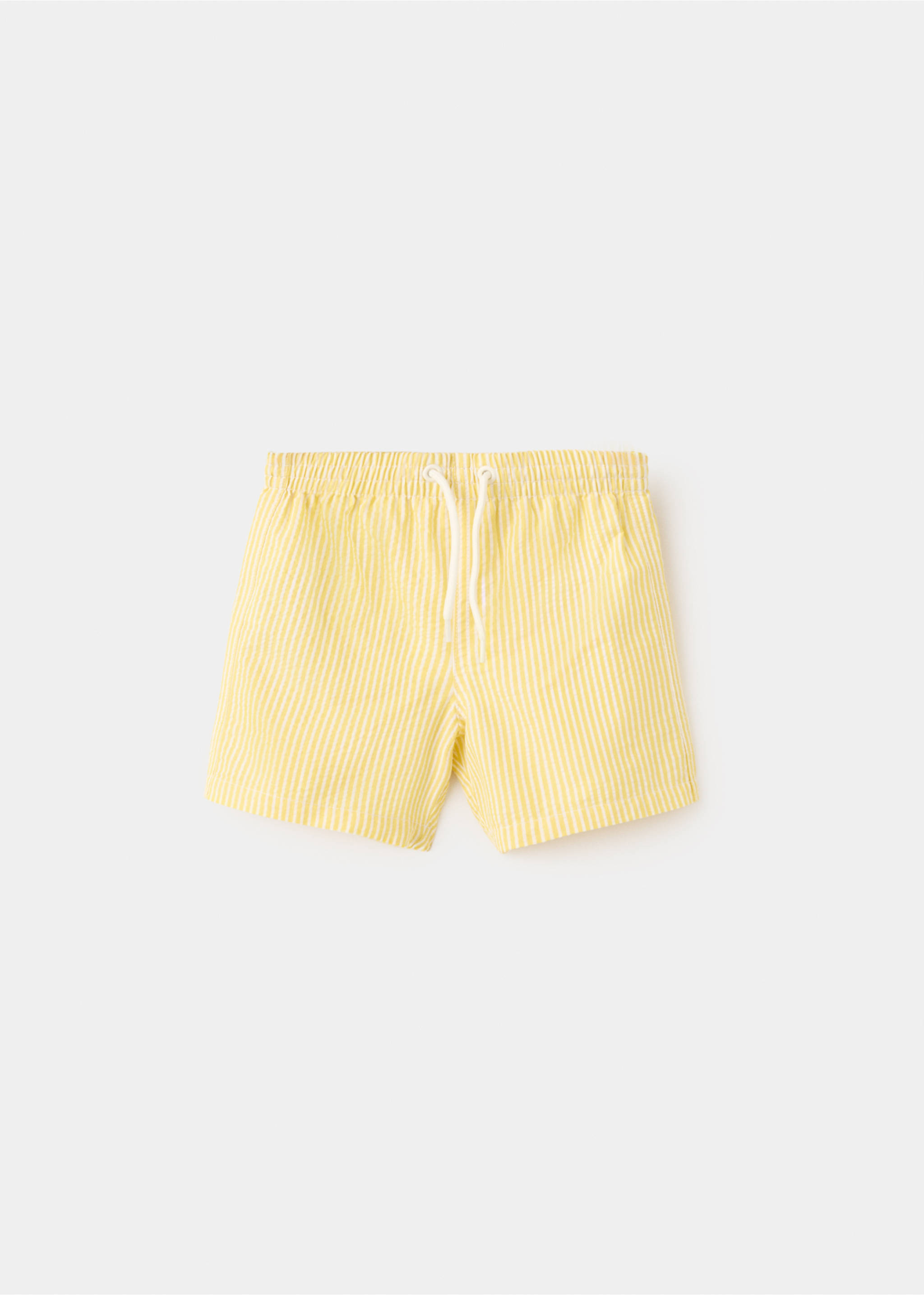 Striped drawstring swimsuit - Article without model, Yellow. Ref: 27065981-00.