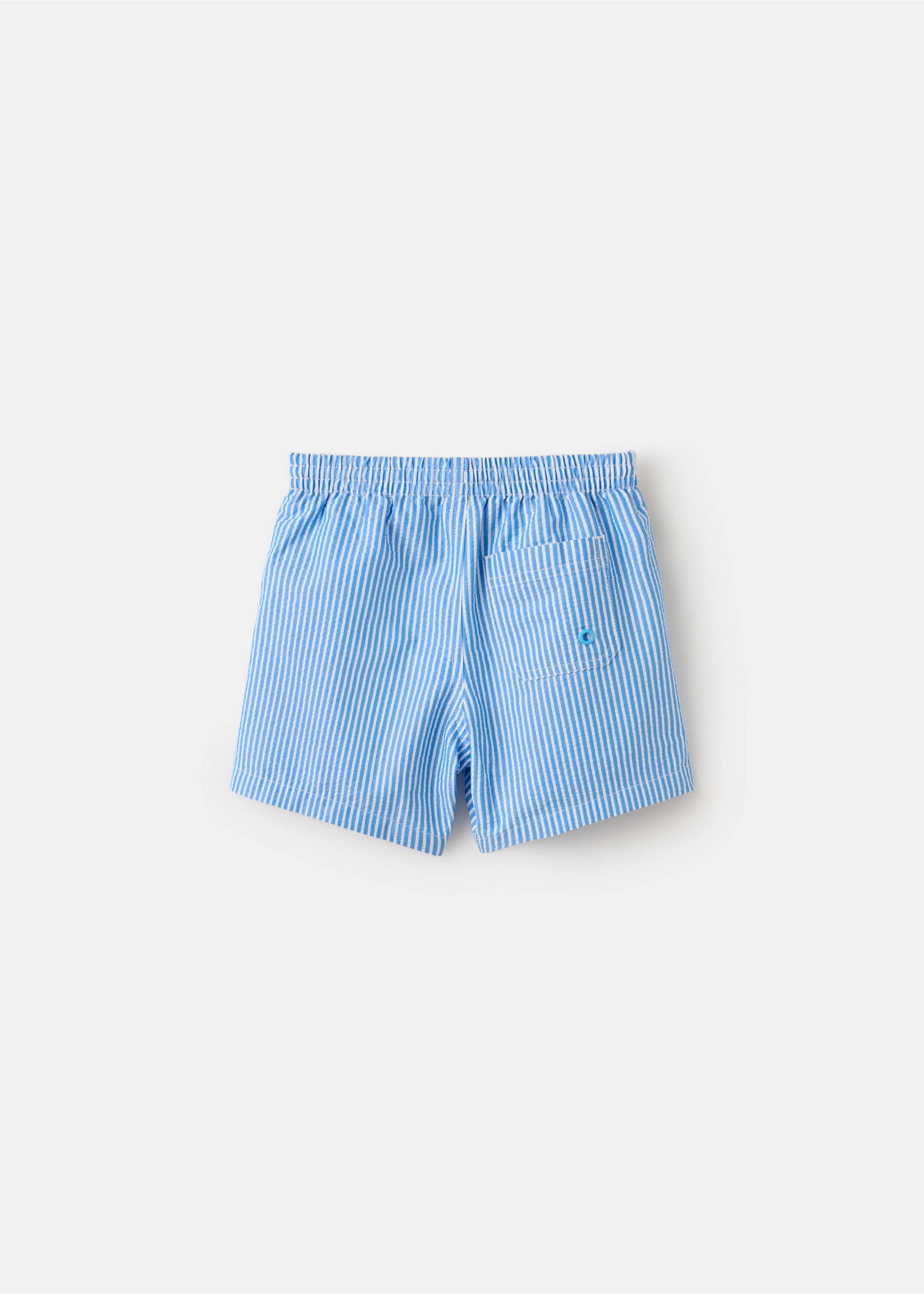 Bañador cordón rayas - Reverso del artículo, Azul. Ref: 27065981-00.