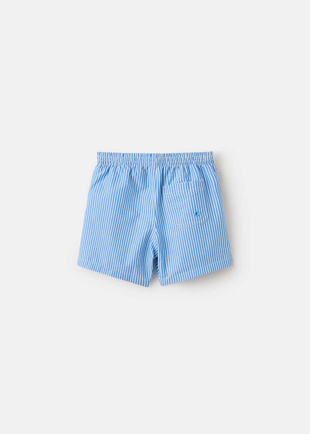 Striped drawstring swimsuit — Blue