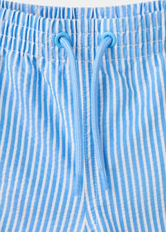 Striped drawstring swimsuit — Blue 2