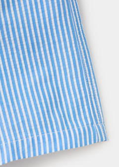 Striped drawstring swimsuit — Blue 4