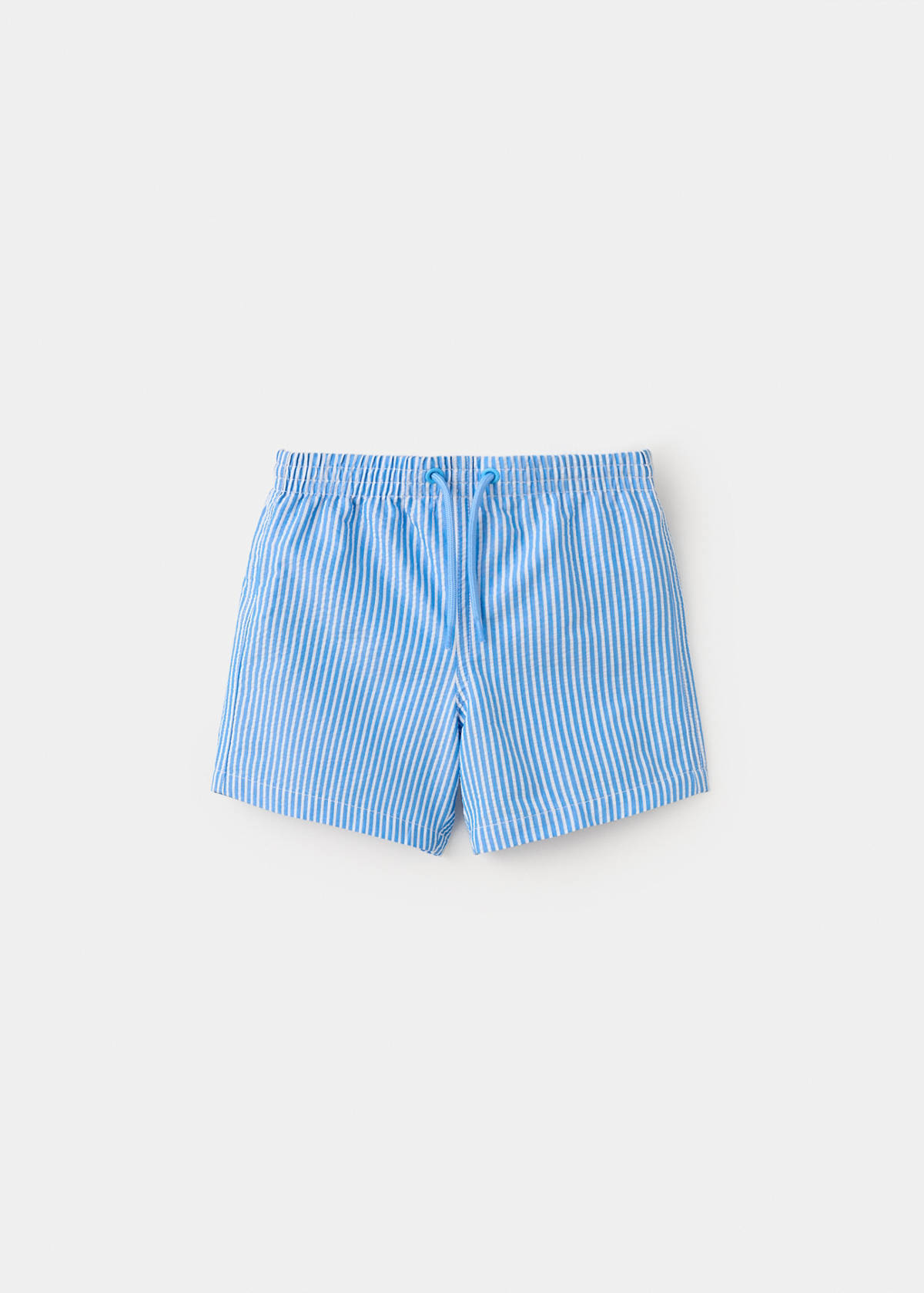 Striped drawstring swimsuit — Blue