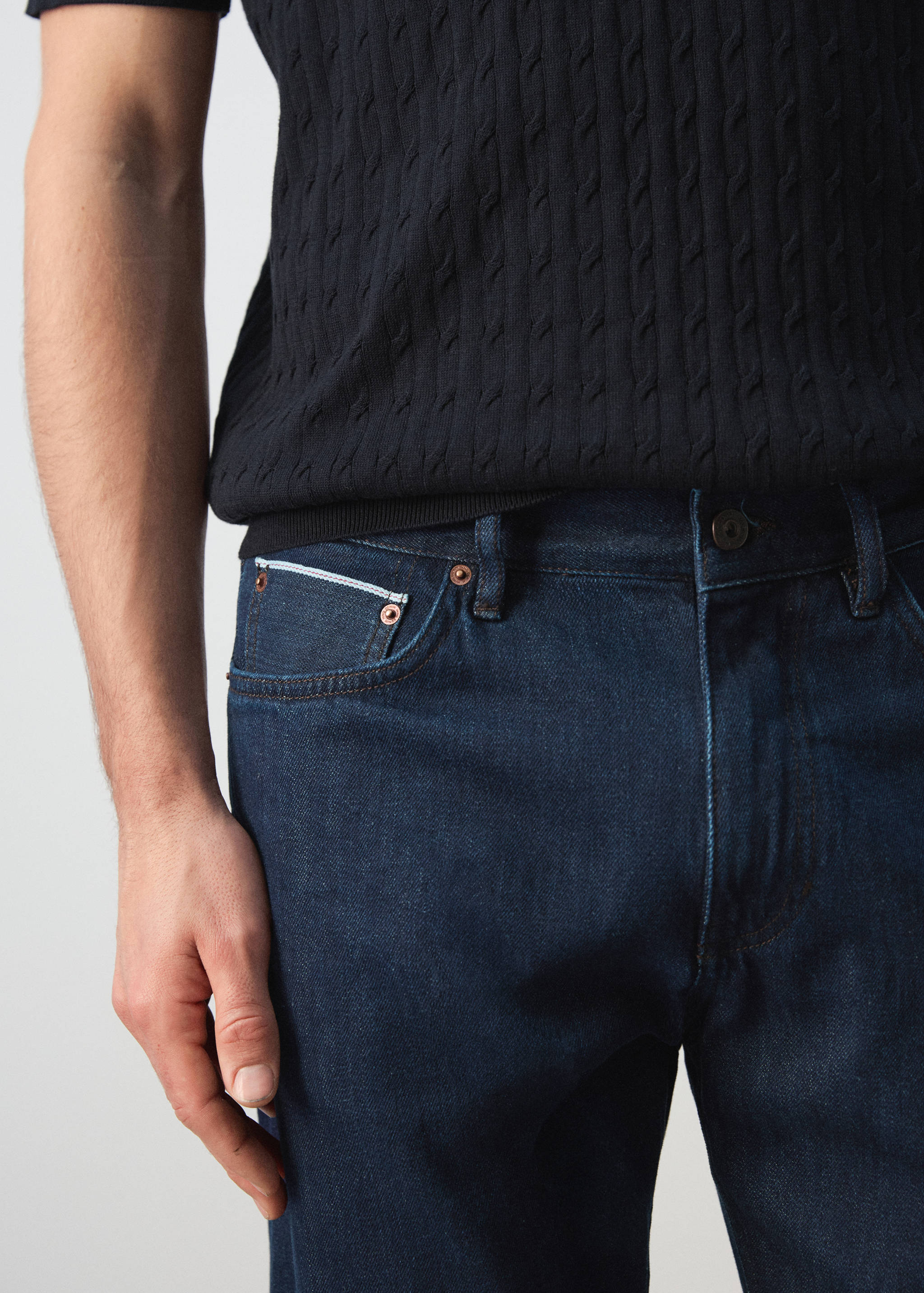 Jean 100 % coton regular-fit cropped - Détail de l'article 1