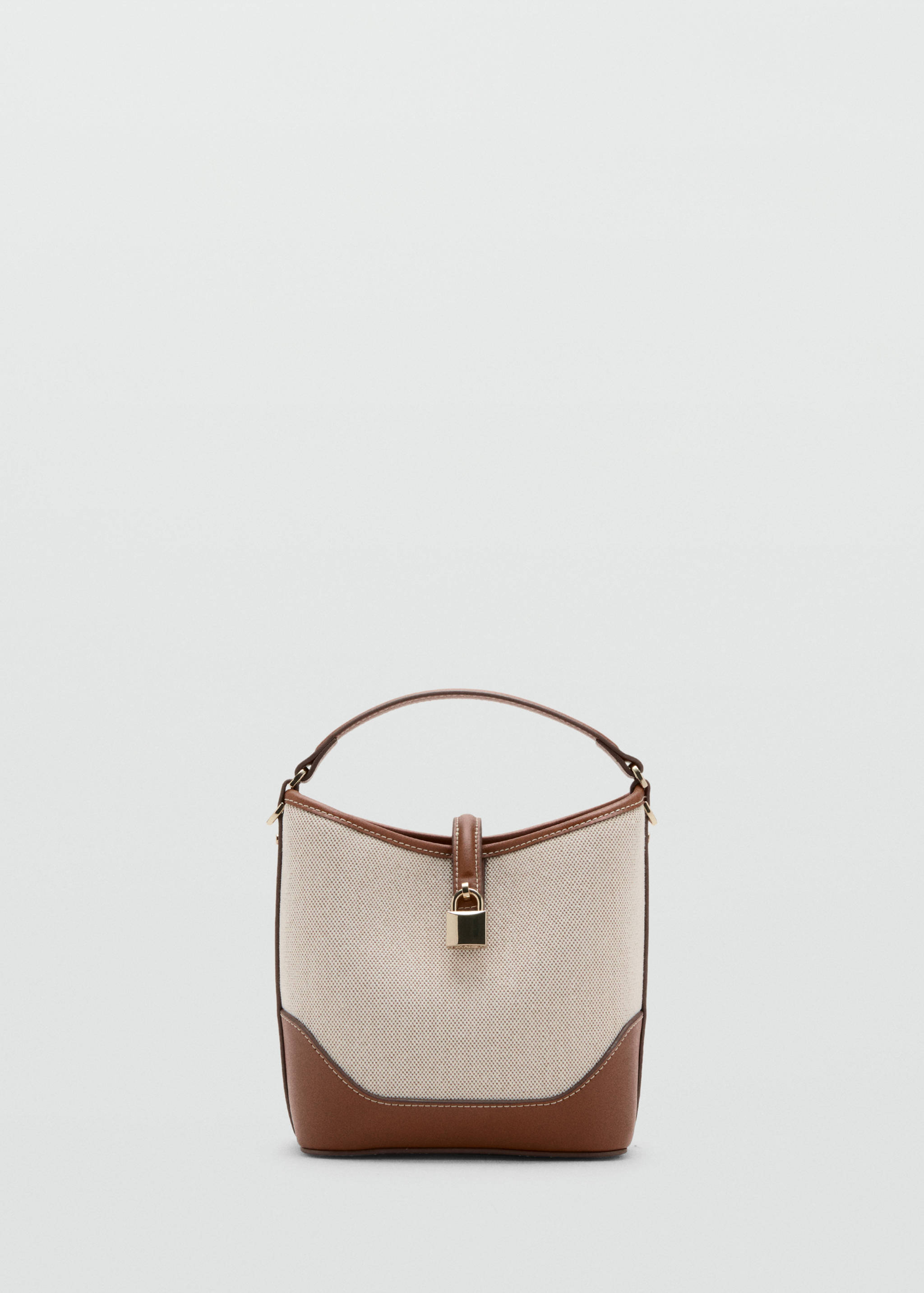 Contrasting canvas bucket bag - Article without model